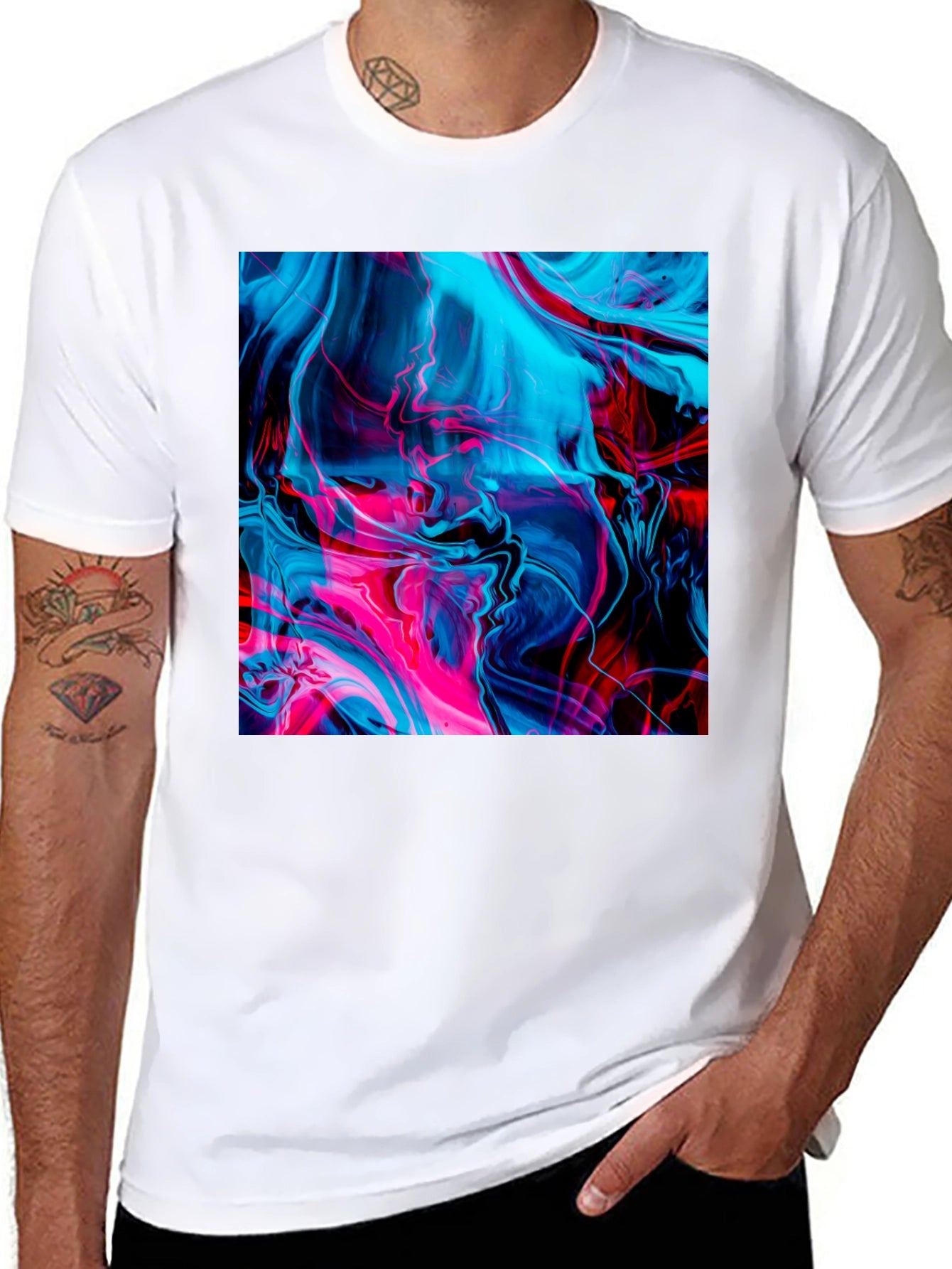 Abstract Swirl T-Shirt - Vibrant Graphic Tee