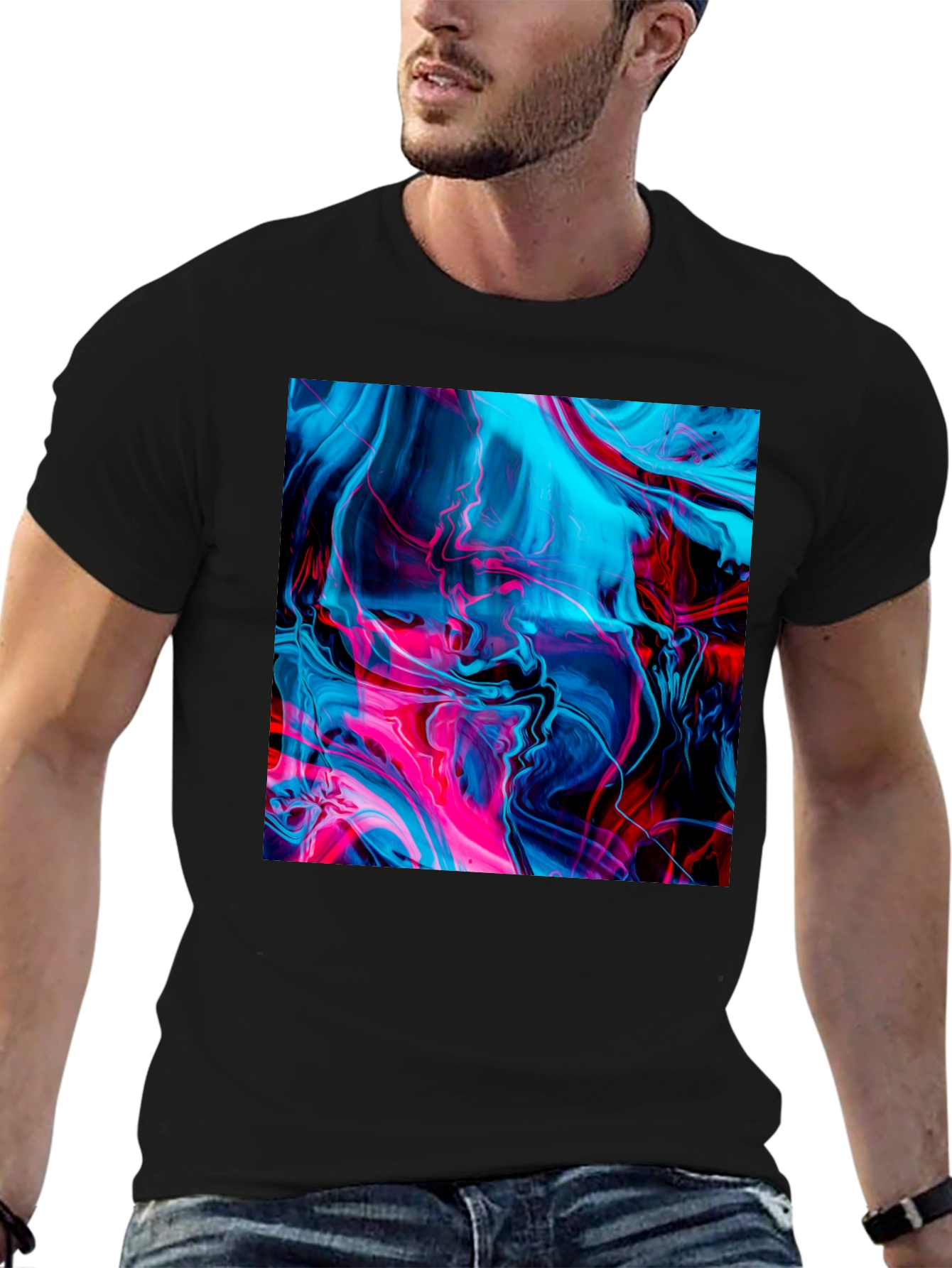Abstract Swirl T-Shirt - Vibrant Graphic Tee