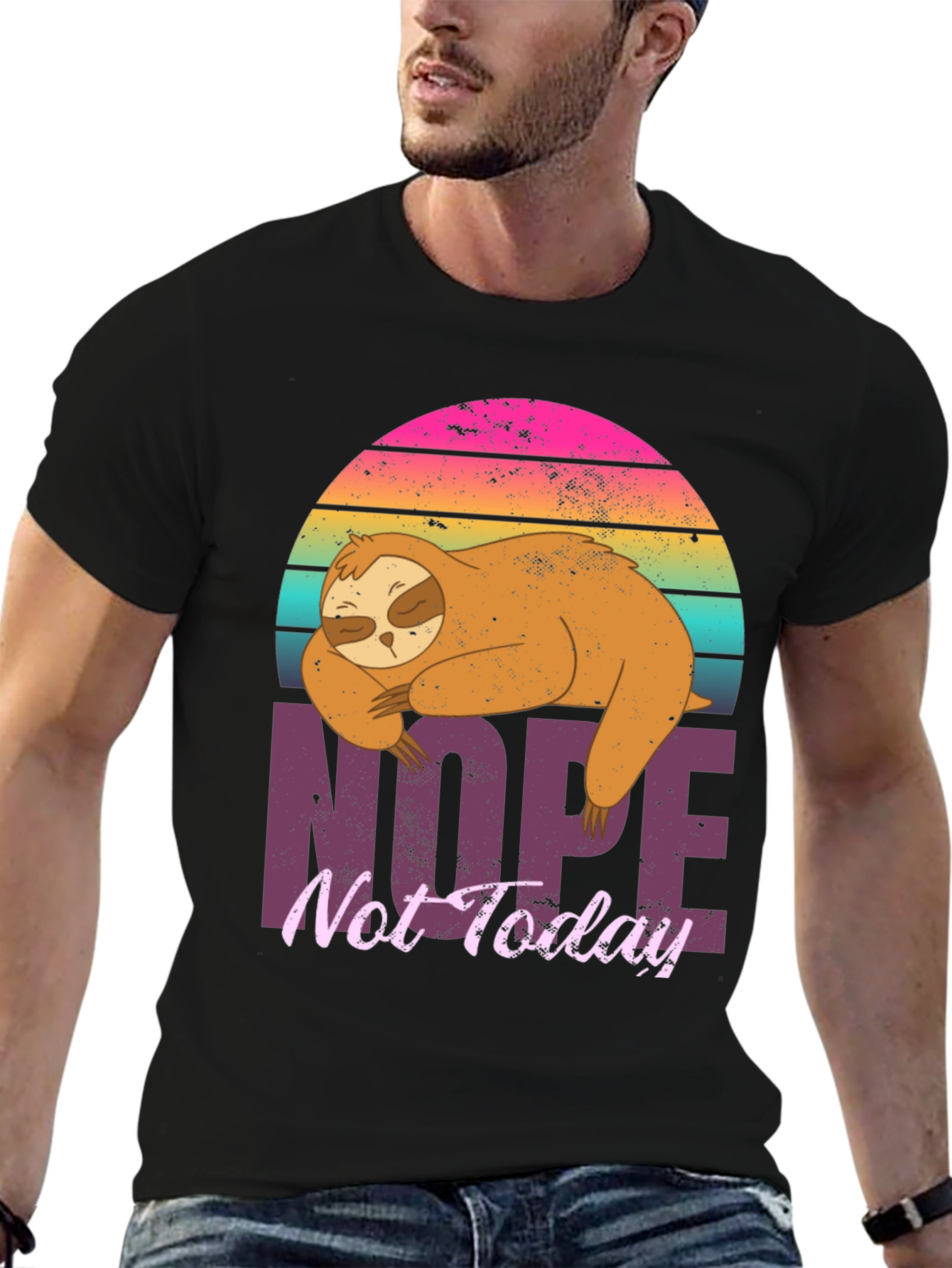 Nope Not Today Sloth Graphic Tee