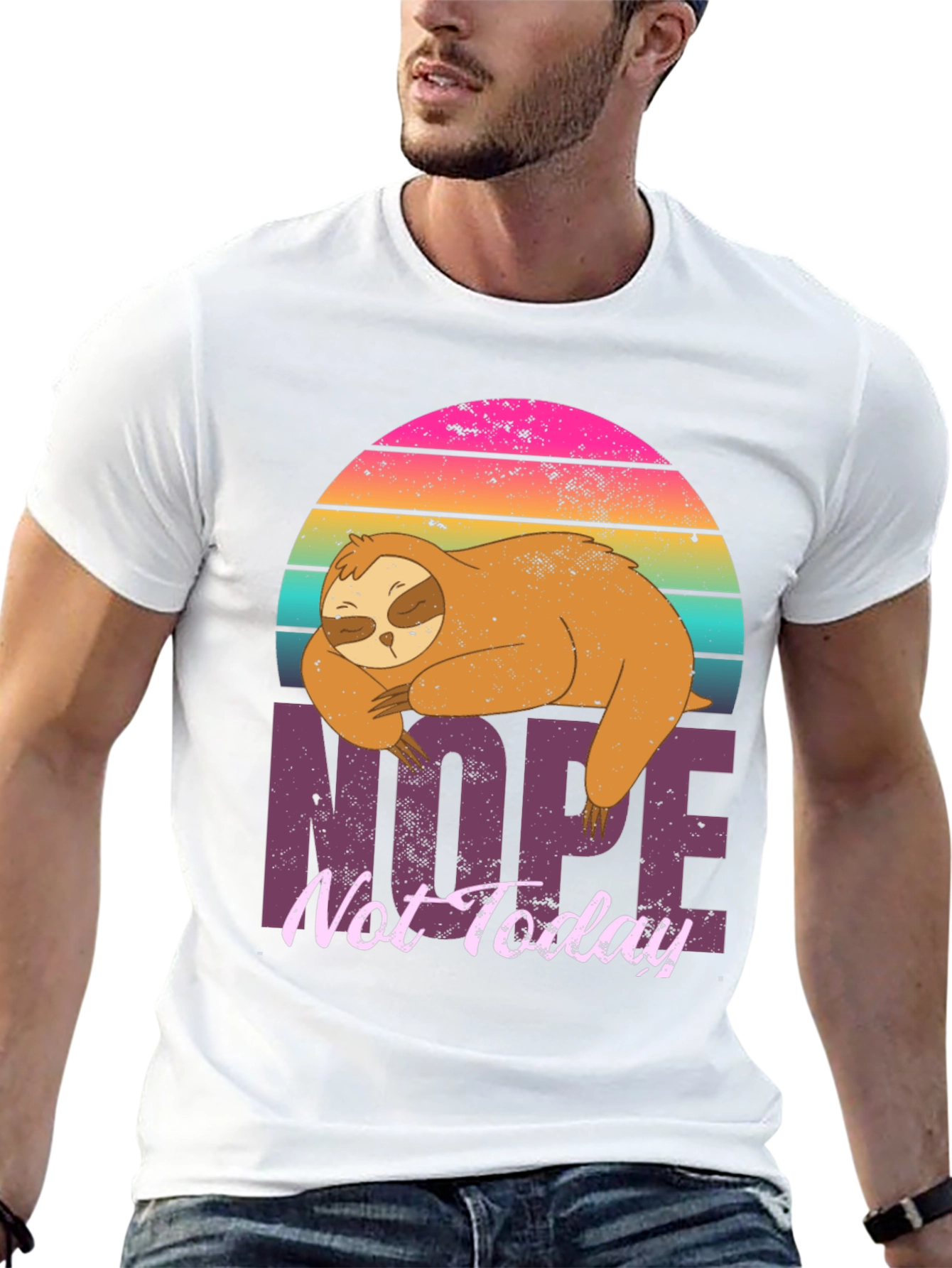 Nope Not Today Sloth Graphic Tee