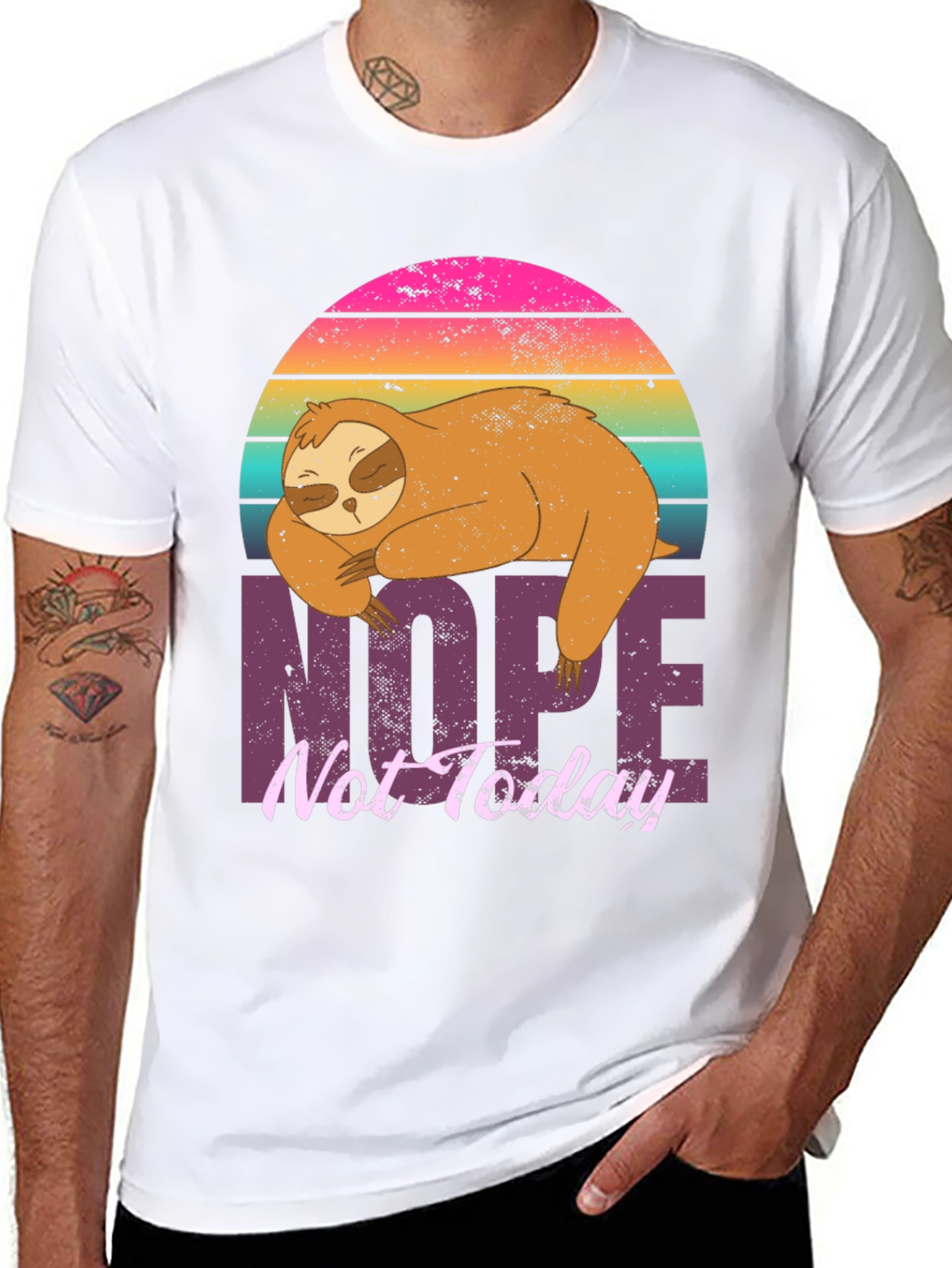 Nope Not Today Sloth Graphic Tee