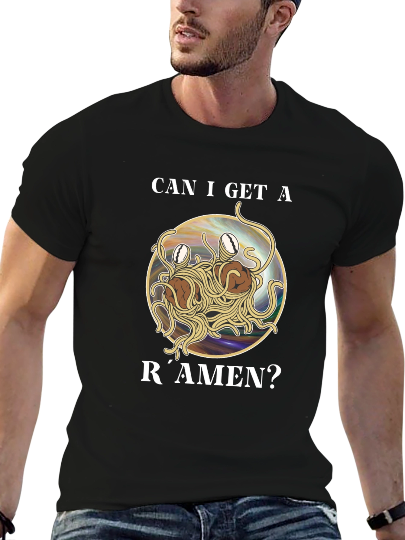 Flying Spaghetti Monster T-Shirt Ramen Tee
