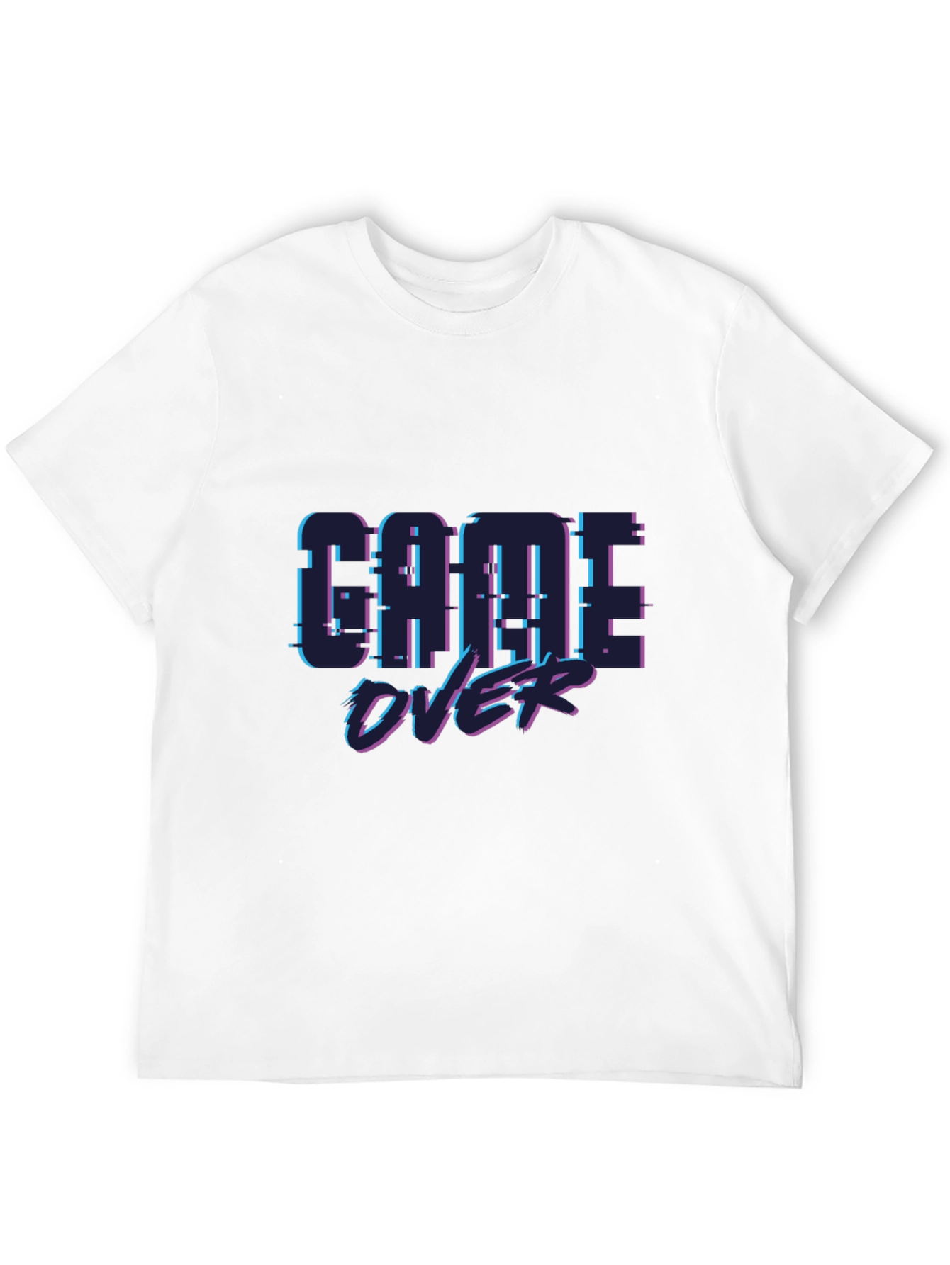 Game Over Pixel Art Black T-Shirt