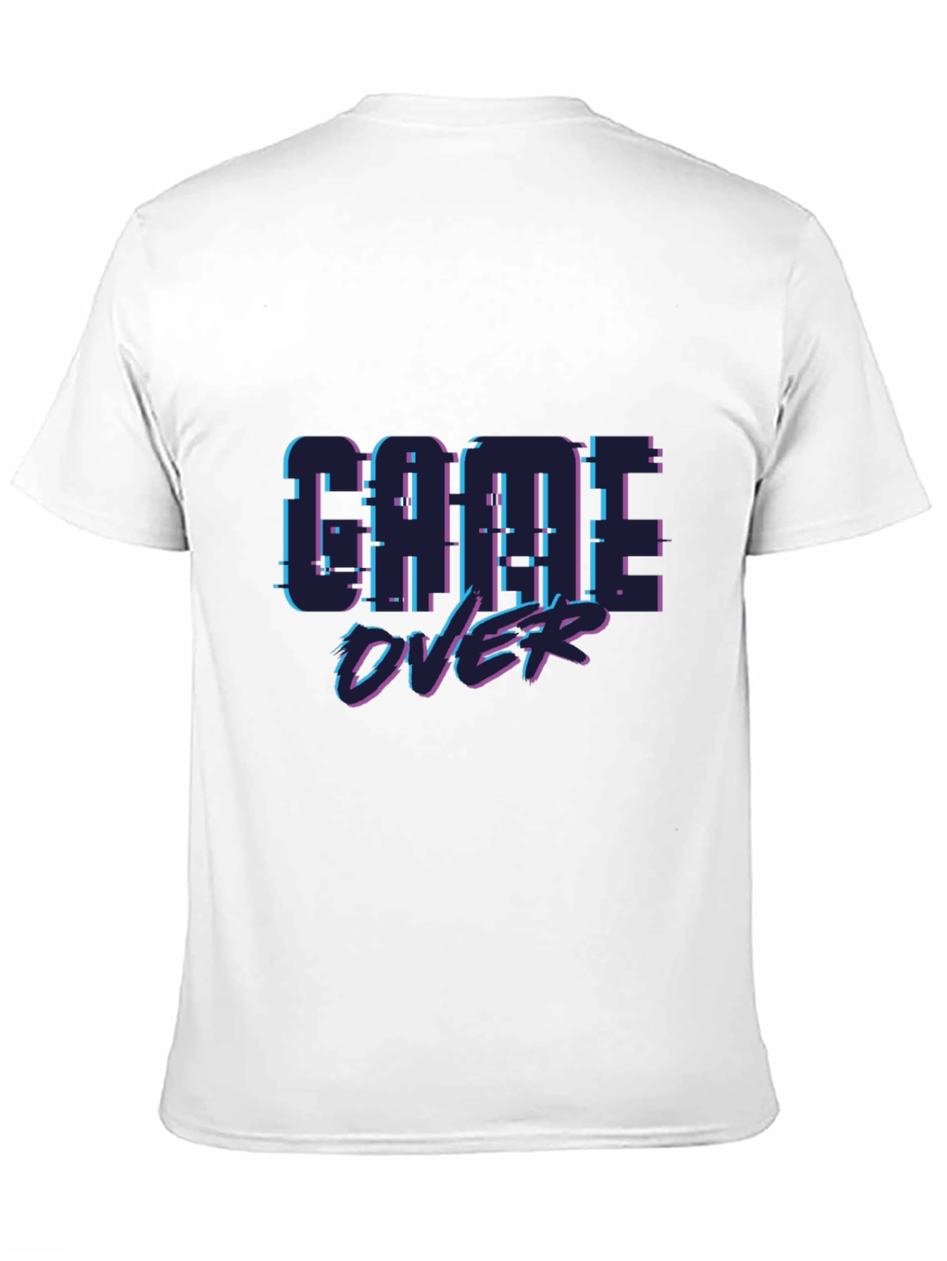 Game Over Pixel Art Black T-Shirt