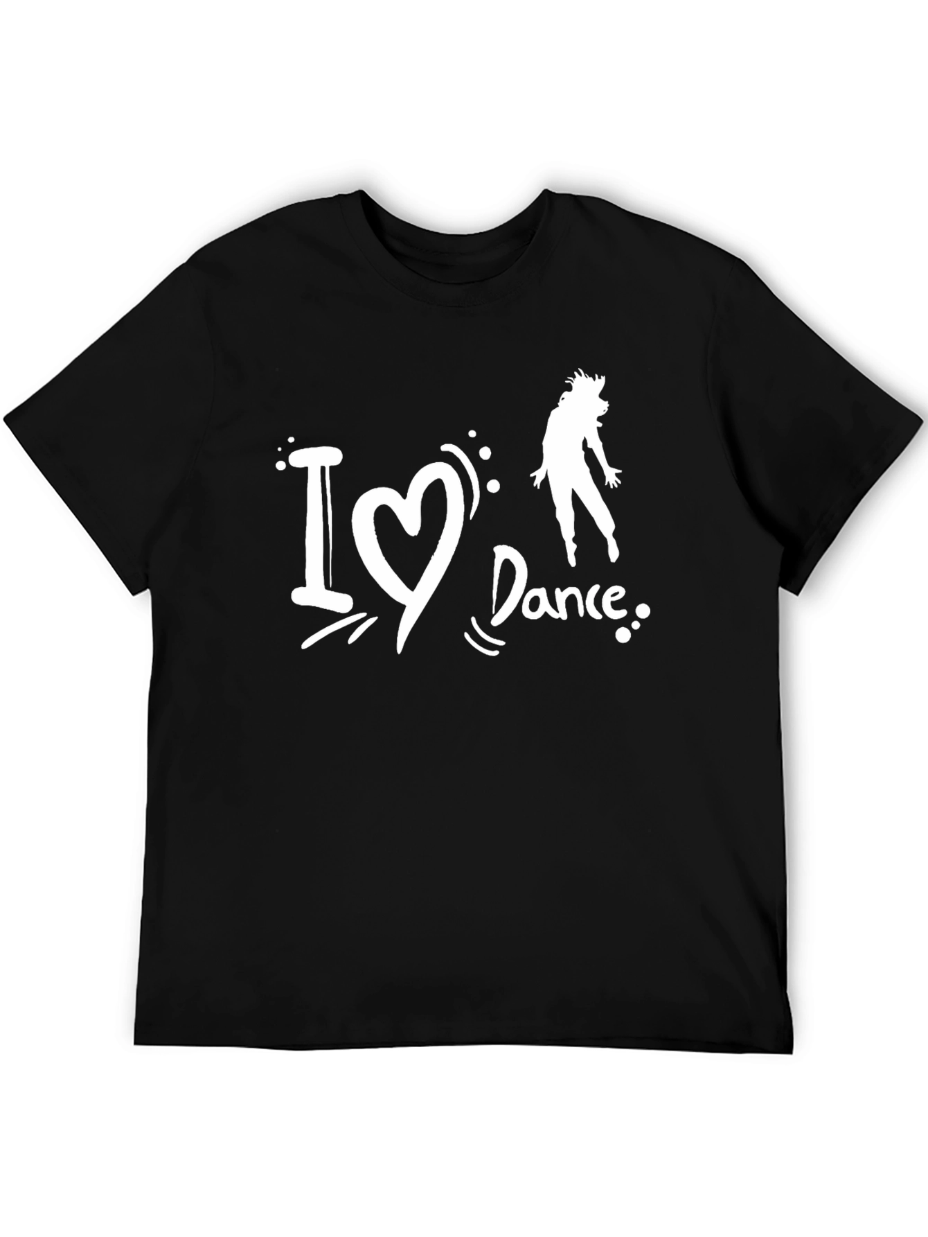 I Love Dance Black Graphic T-Shirt