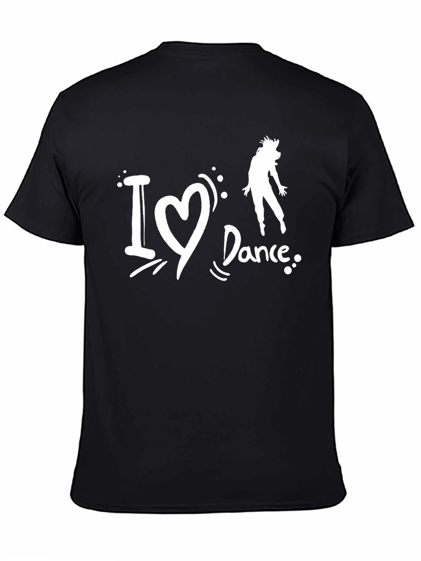 I Love Dance Black Graphic T-Shirt