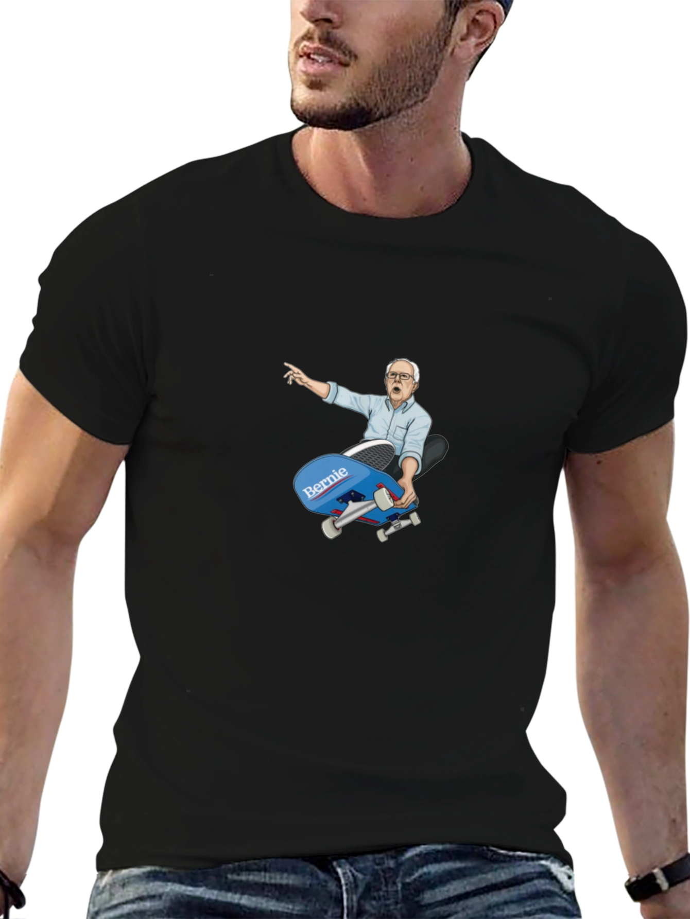 Skateboarding Bernie Graphic Tee