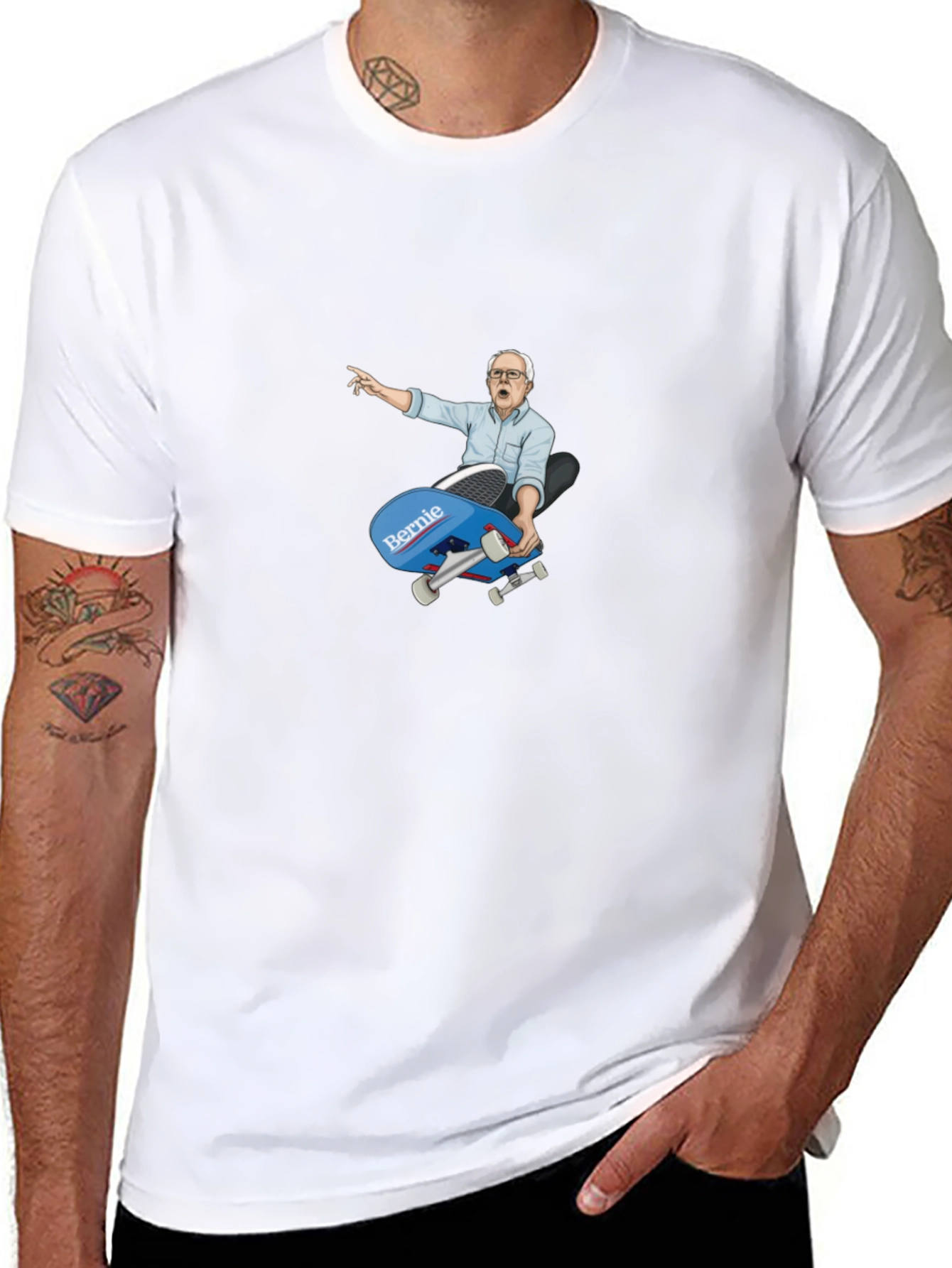 Skateboarding Bernie Graphic Tee
