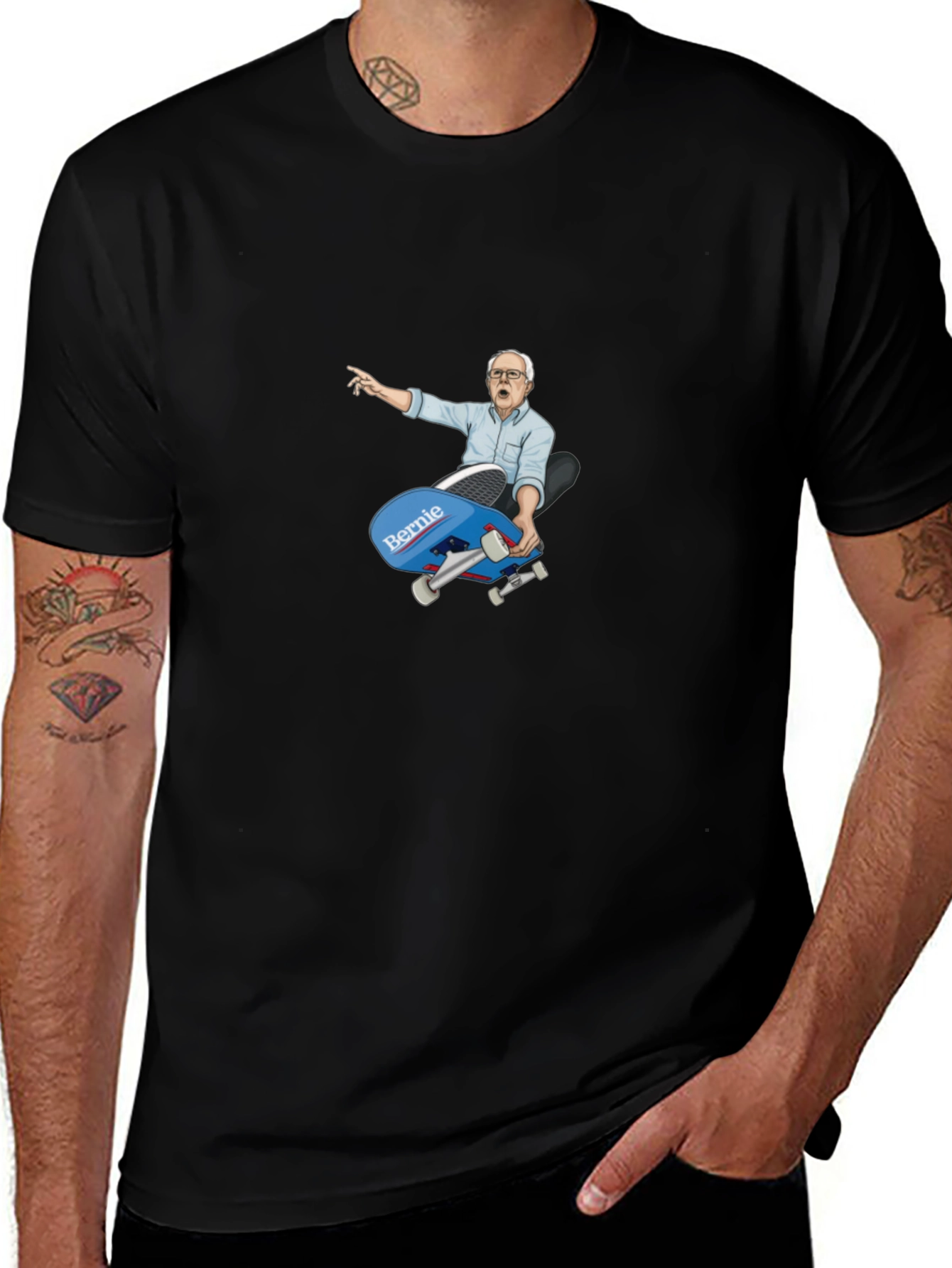 Skateboarding Bernie Graphic Tee