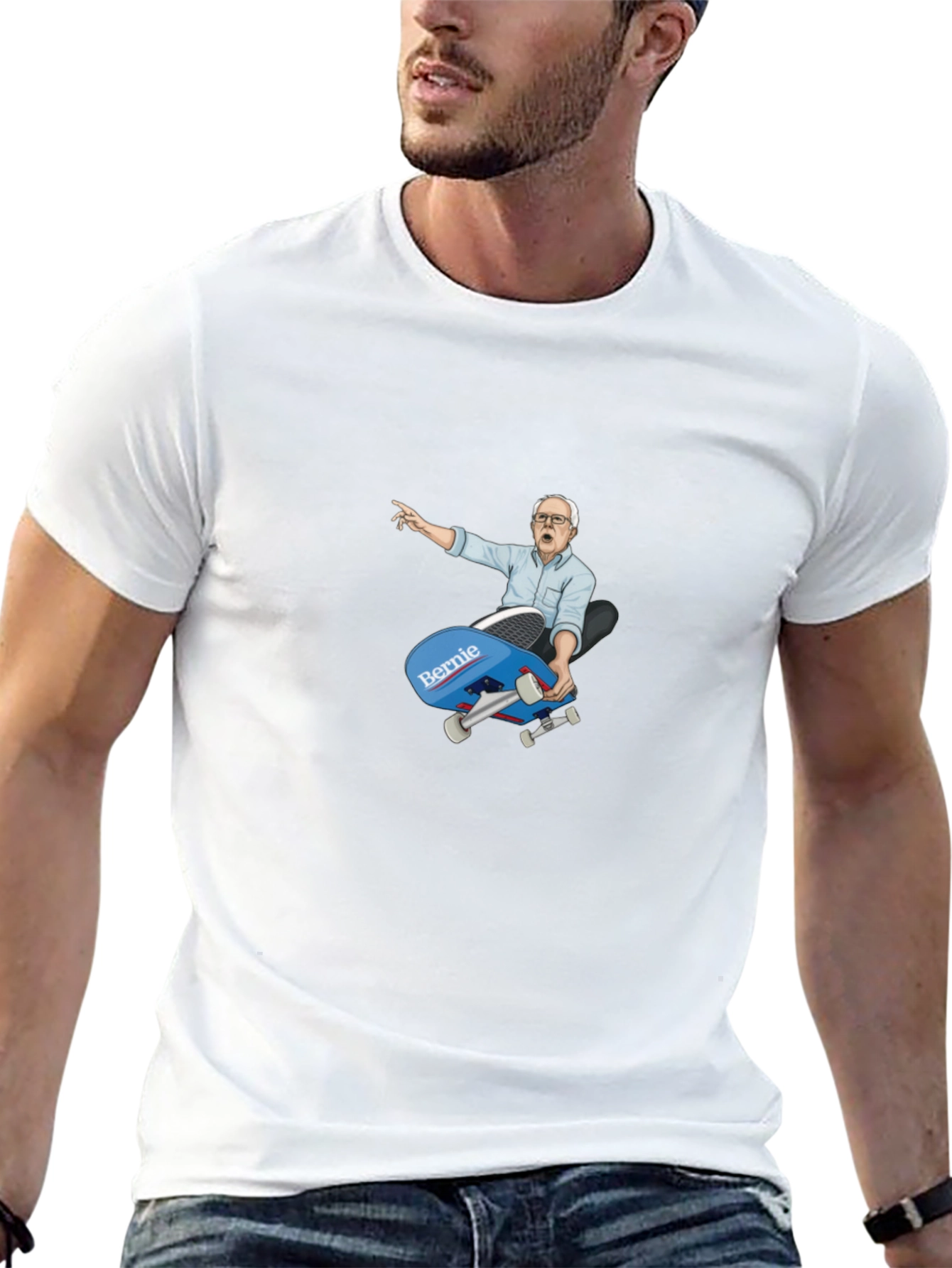 Skateboarding Bernie Graphic Tee