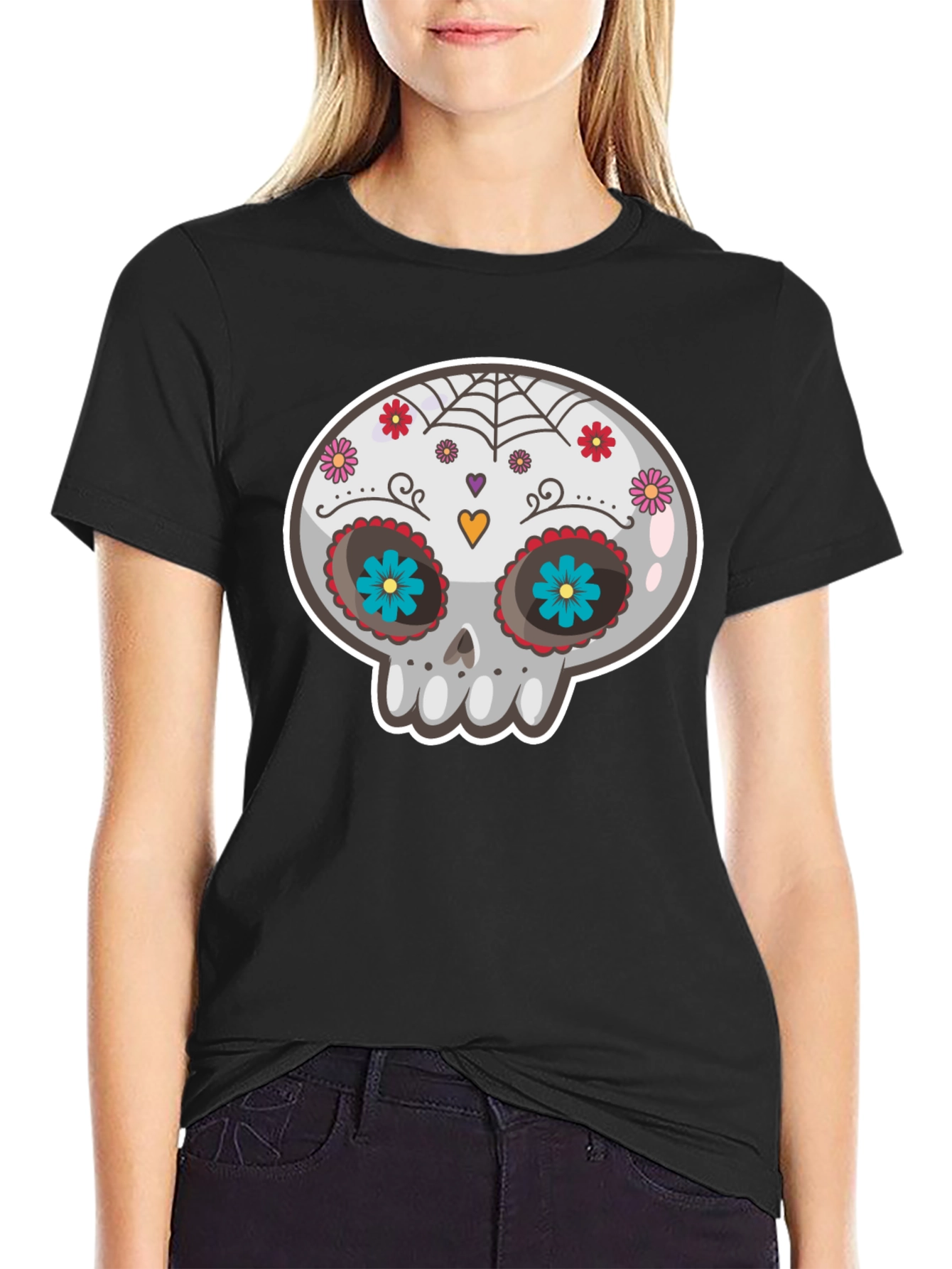 Sugar Skull T-Shirt - Day of the Dead Style
