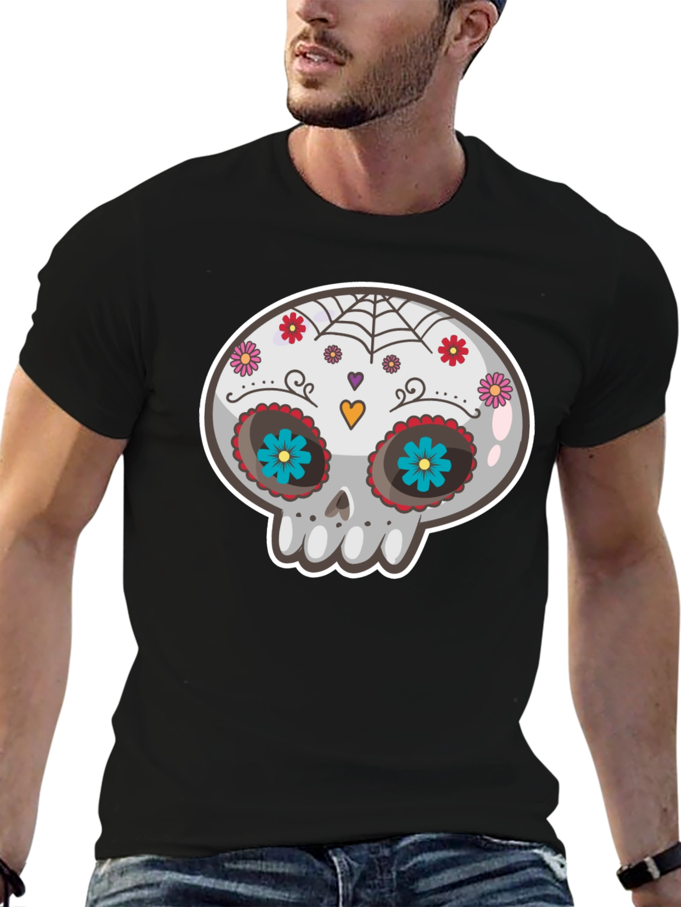Sugar Skull T-Shirt - Day of the Dead Style
