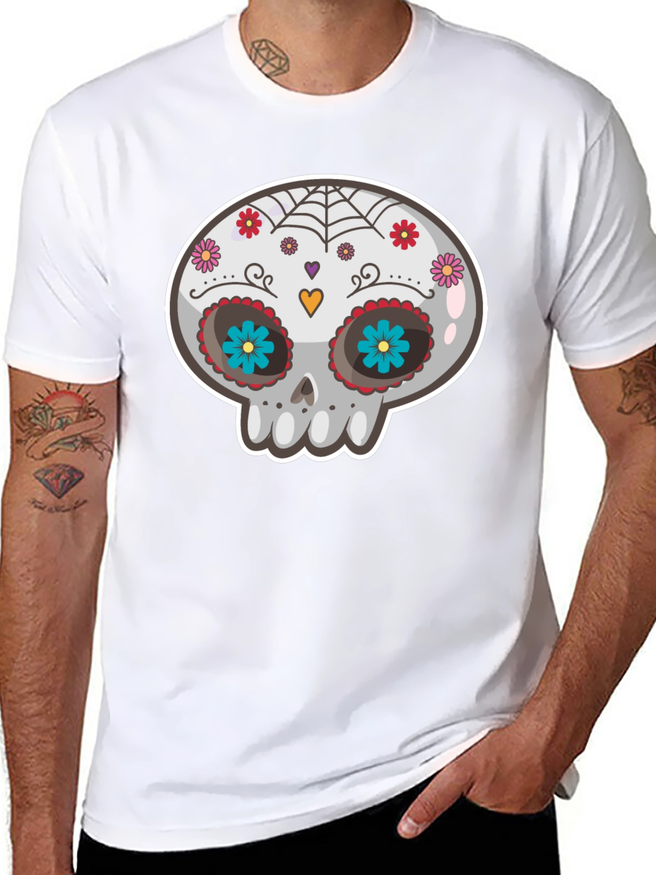 Sugar Skull T-Shirt - Day of the Dead Style