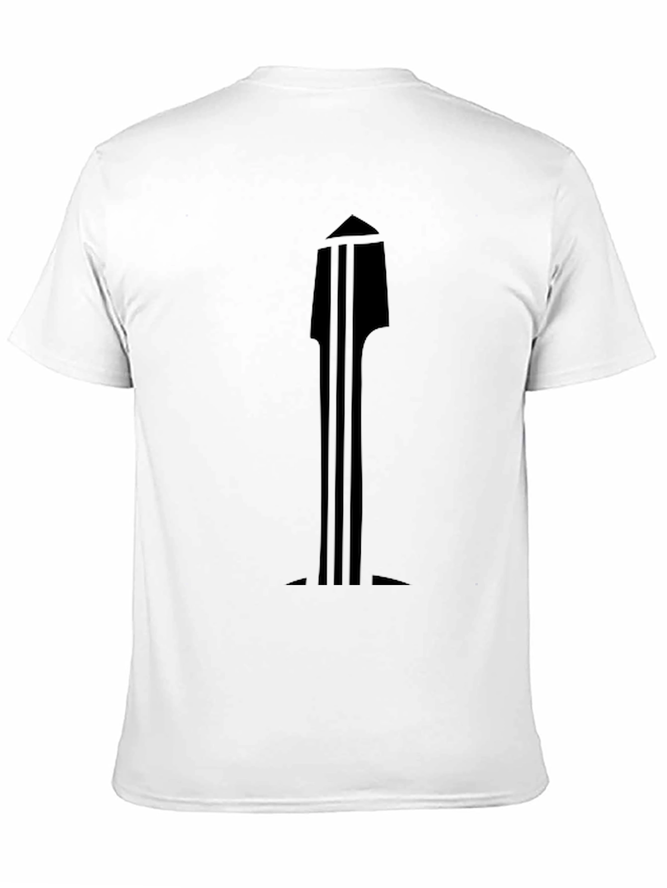 Minimalist Black Guitar Neck Graphic T-Shirt