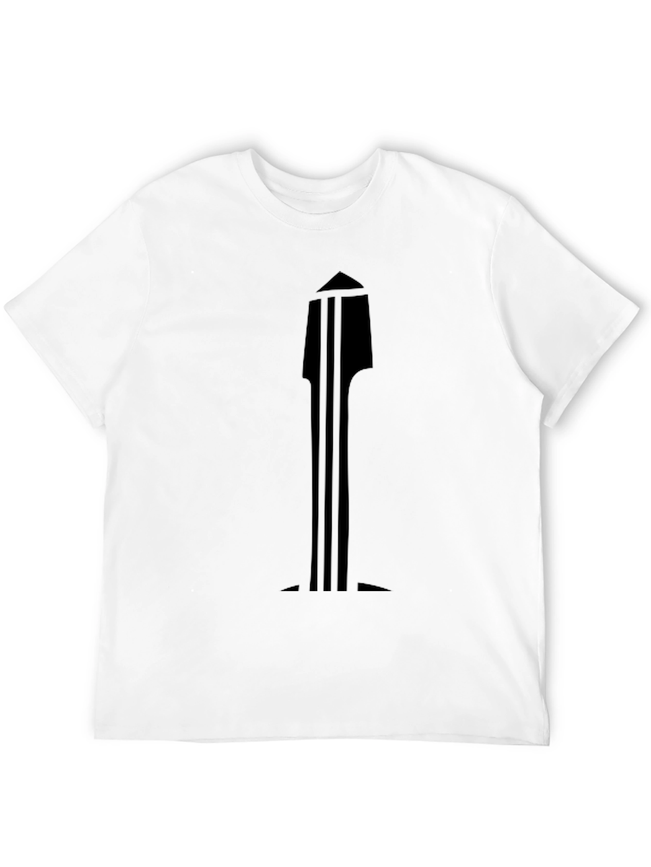 Minimalist Black Guitar Neck Graphic T-Shirt