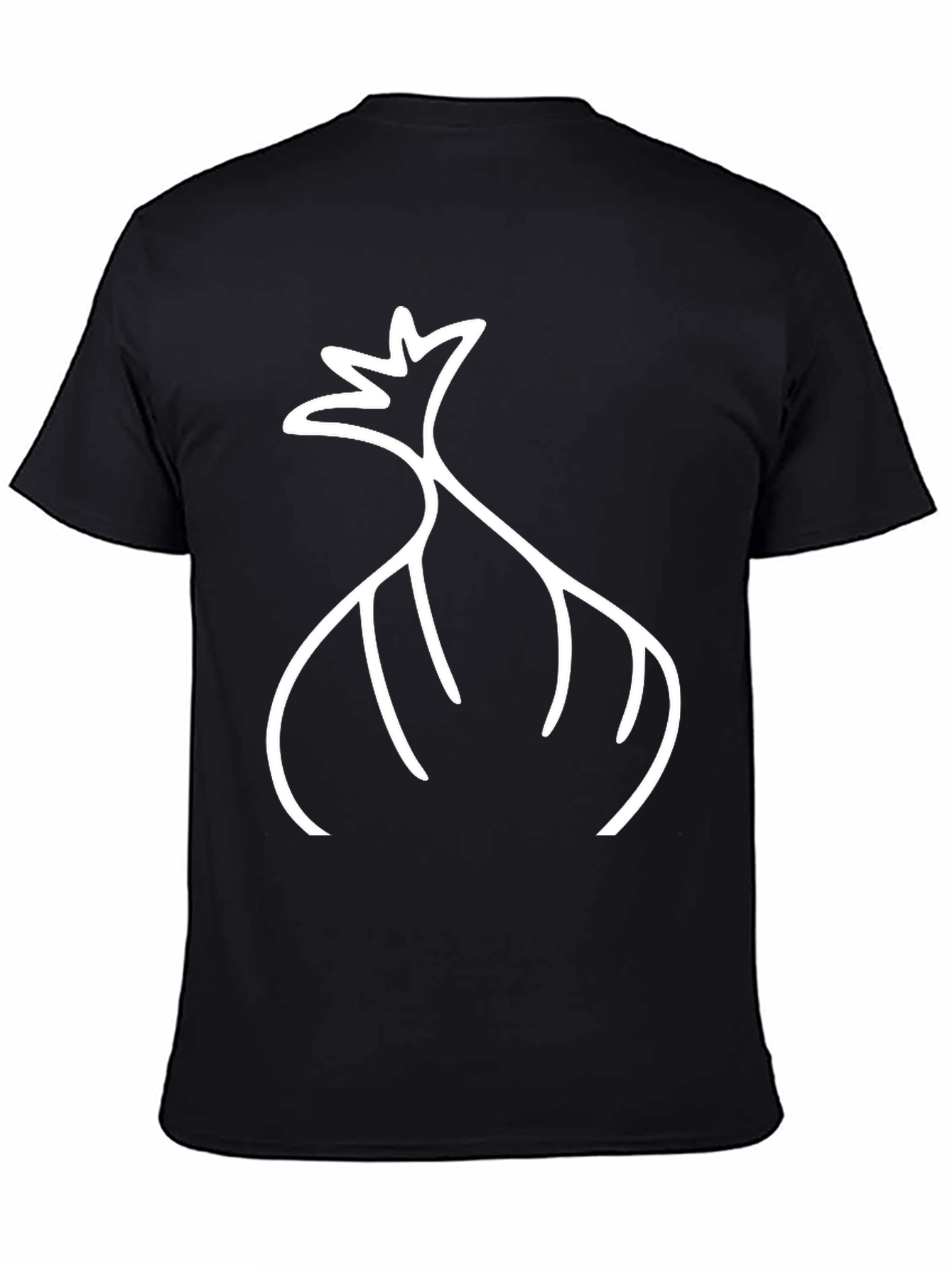 Minimalist Garlic Graphic Black T-Shirt
