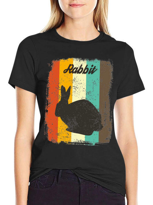 Vintage Rabbit T-Shirt - Retro Style Animal Tee