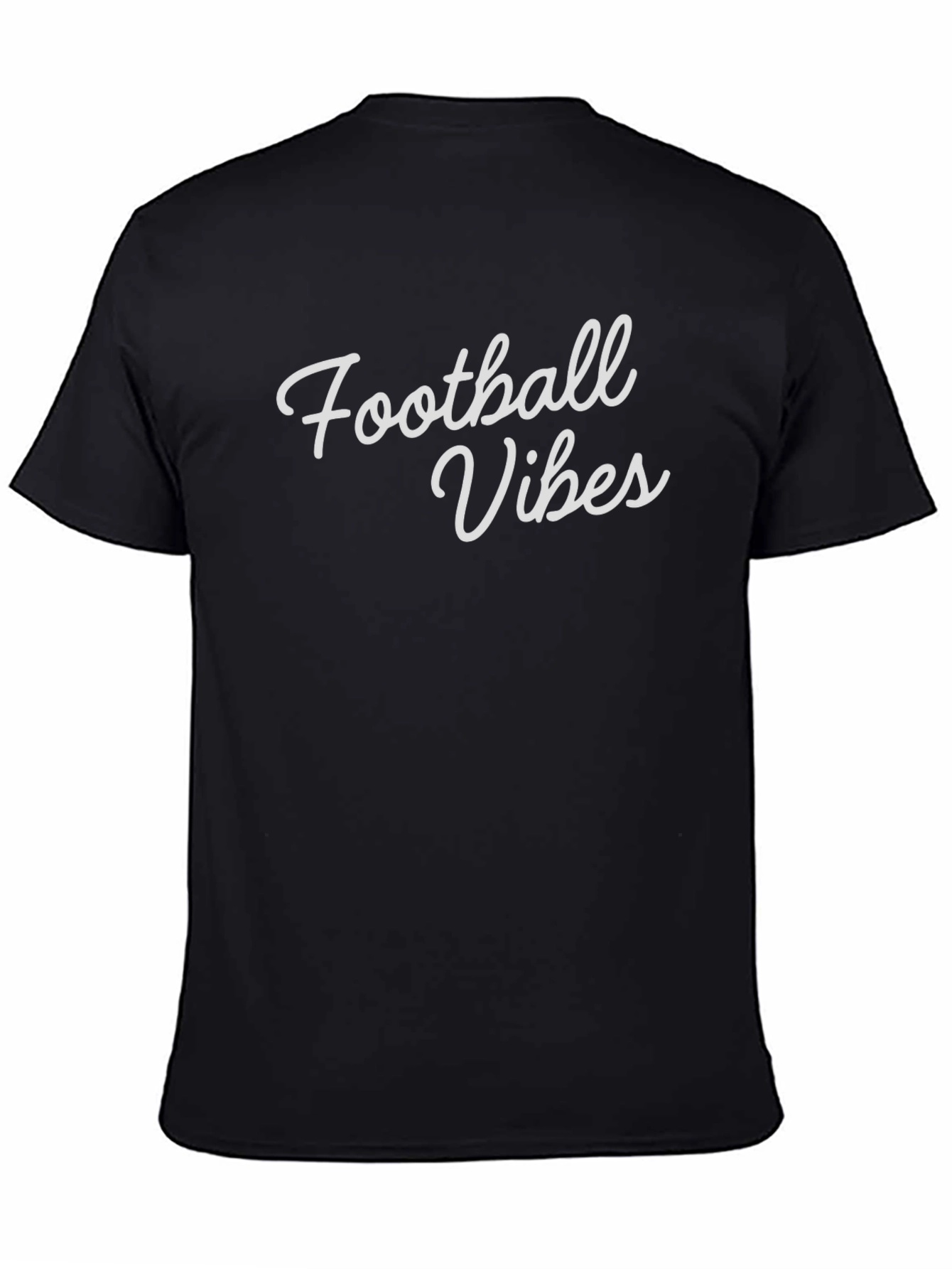 Football Vibes Graphic Tee - Soft Black T-Shirt