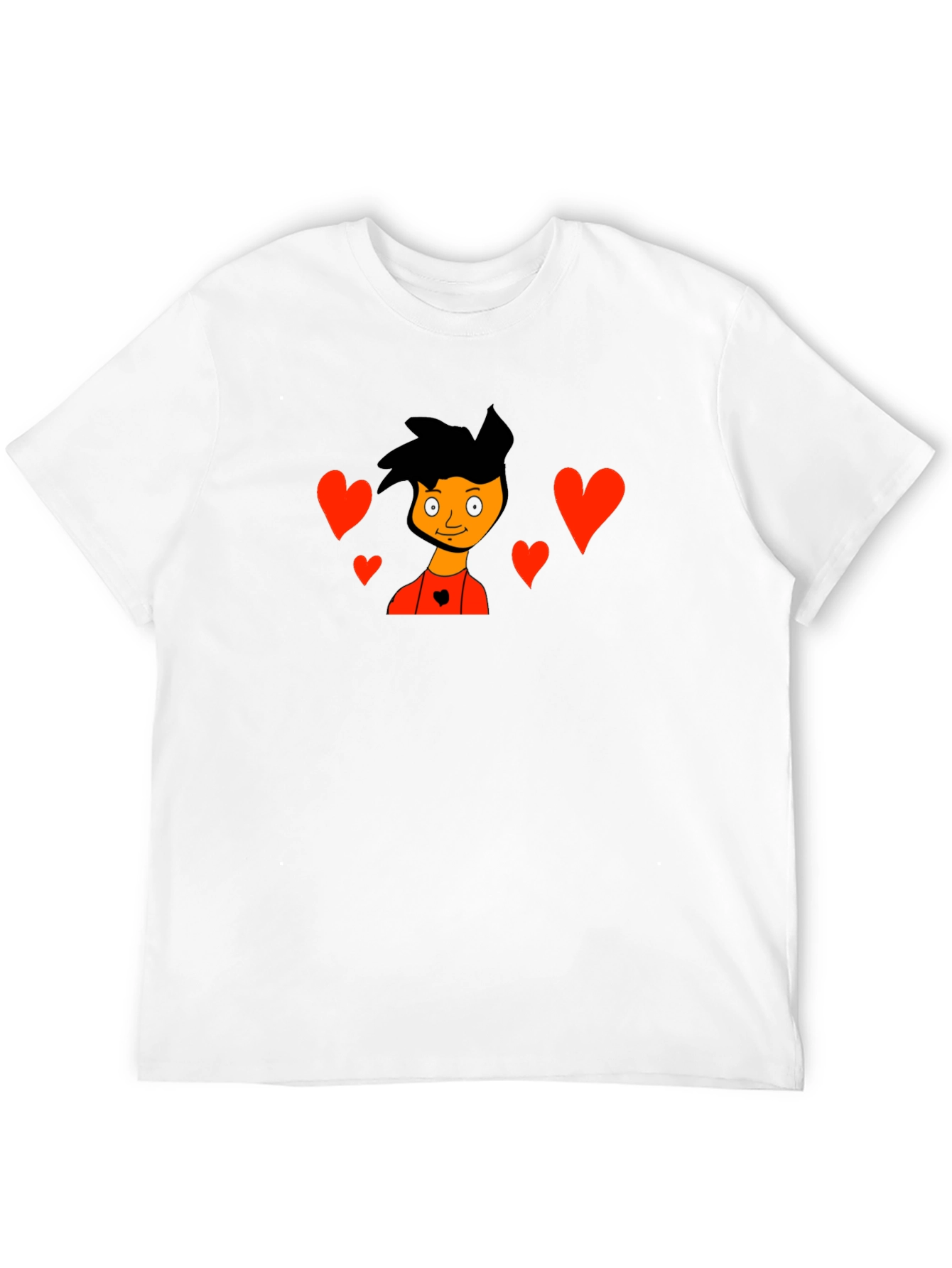 Cartoon Heart T-Shirt - Black