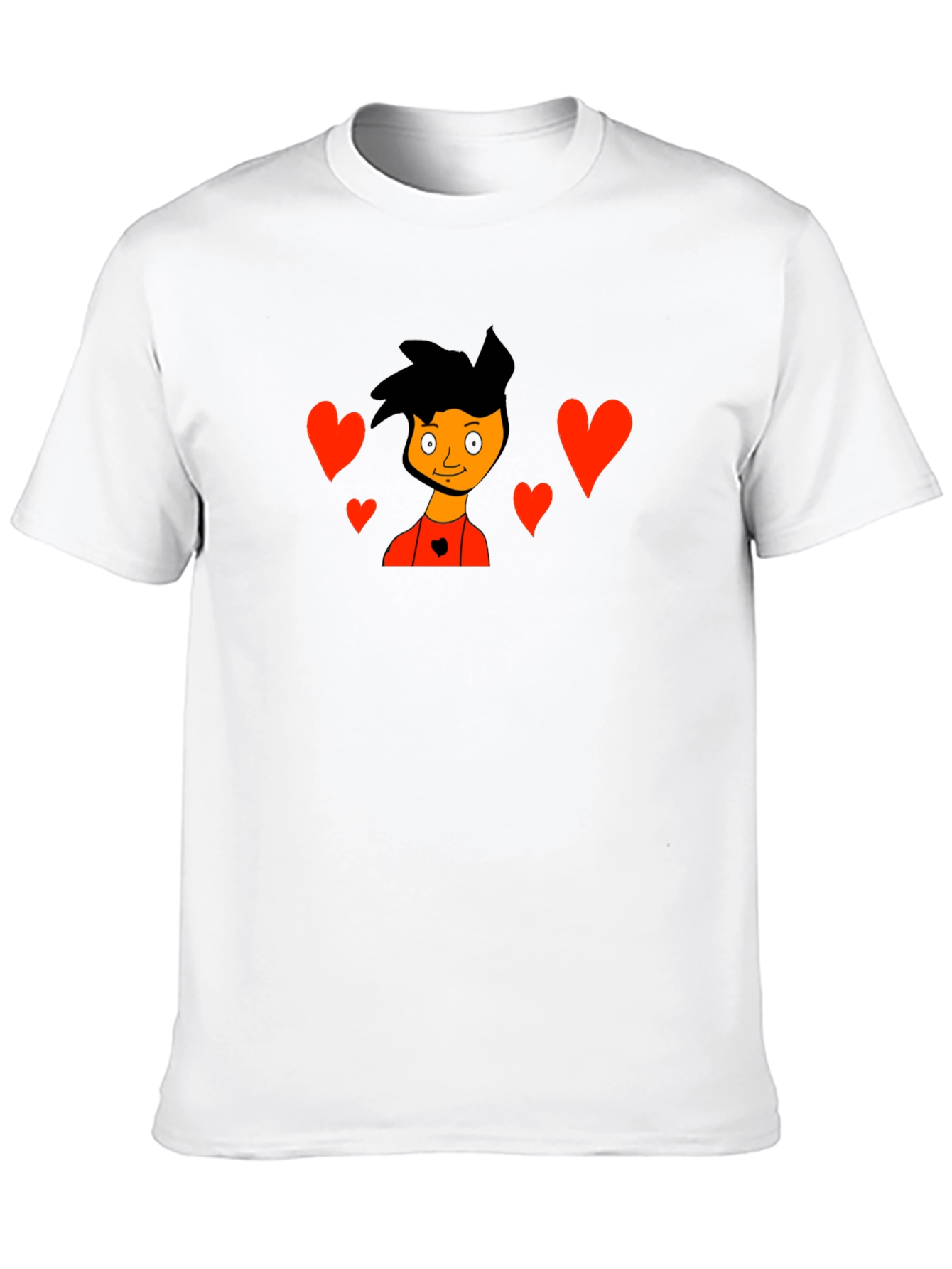 Cartoon Heart T-Shirt - Black