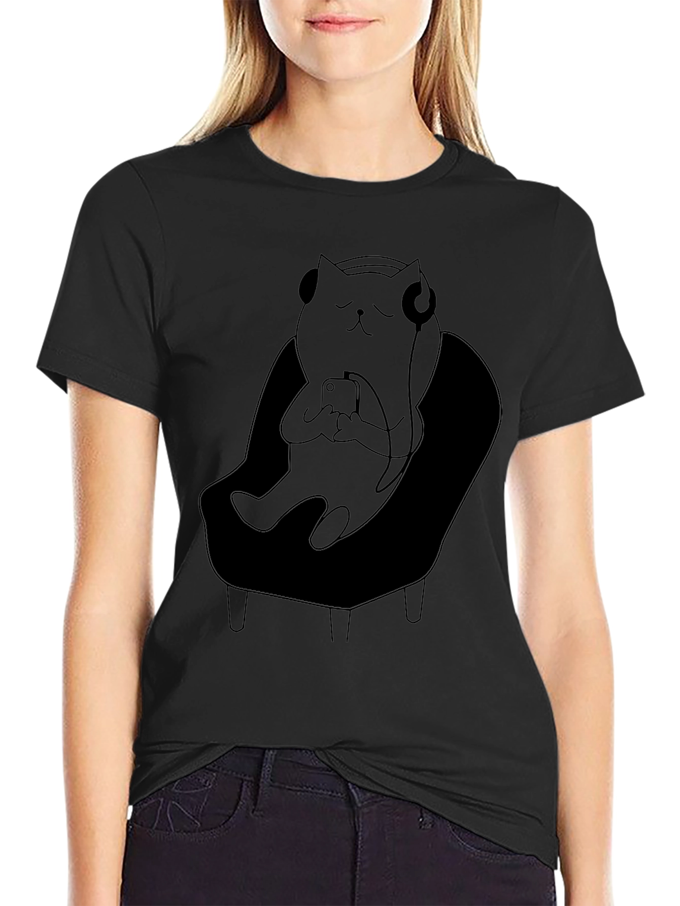Relaxed Cat in Chair T-Shirt