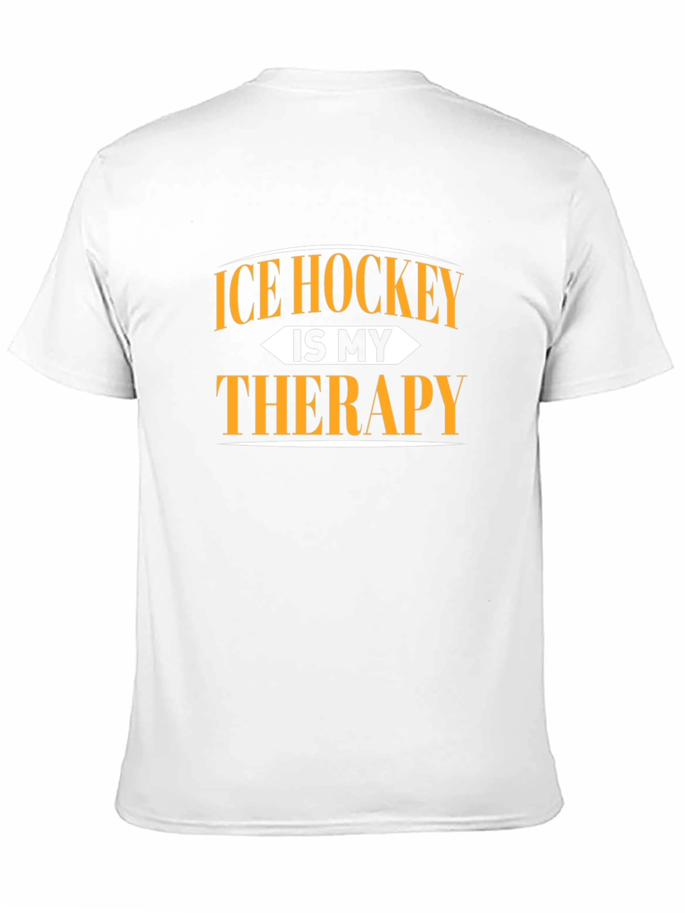 Ice Hockey is My Therapy Black Graphic Tee