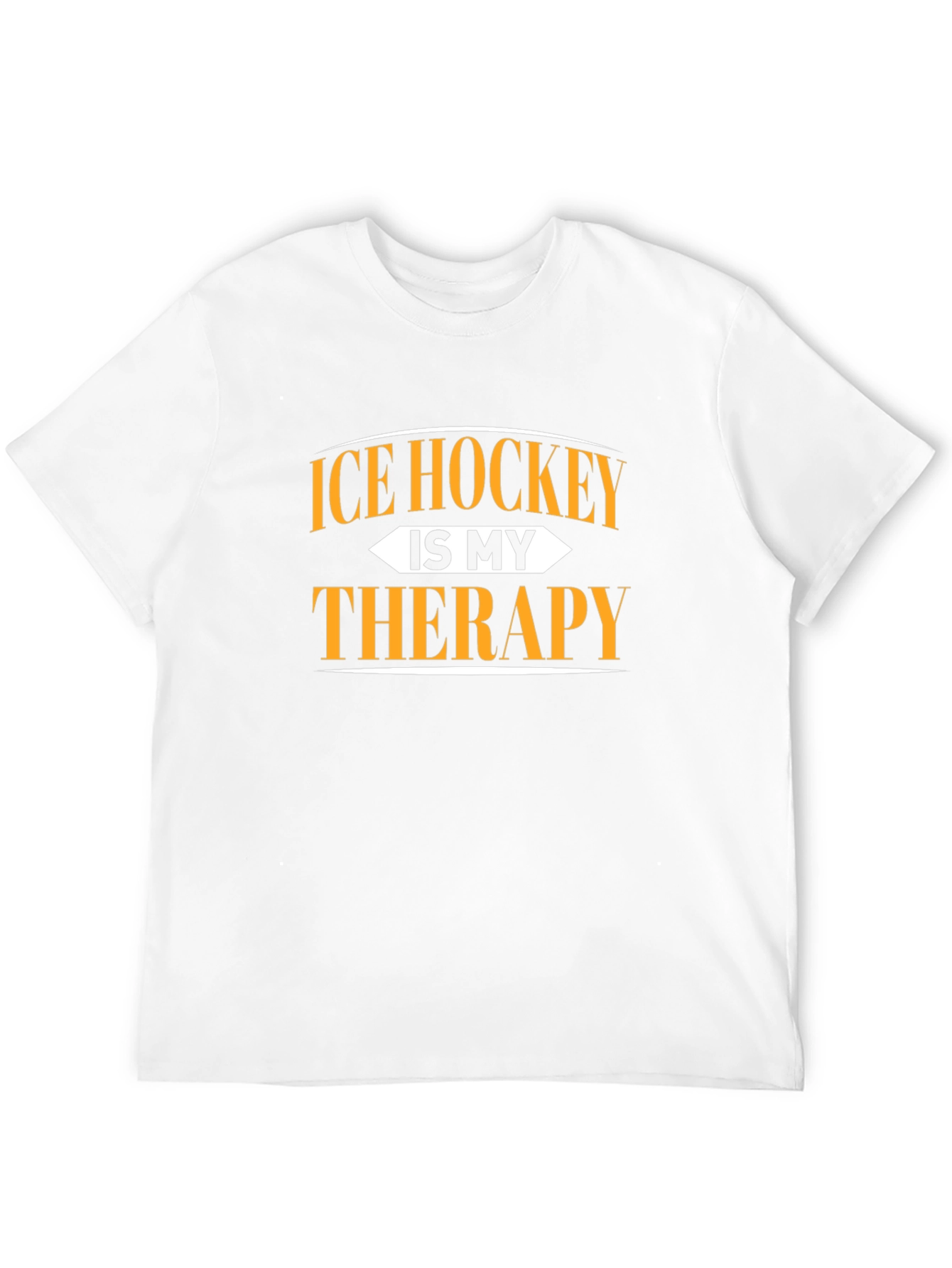 Ice Hockey is My Therapy Black Graphic Tee