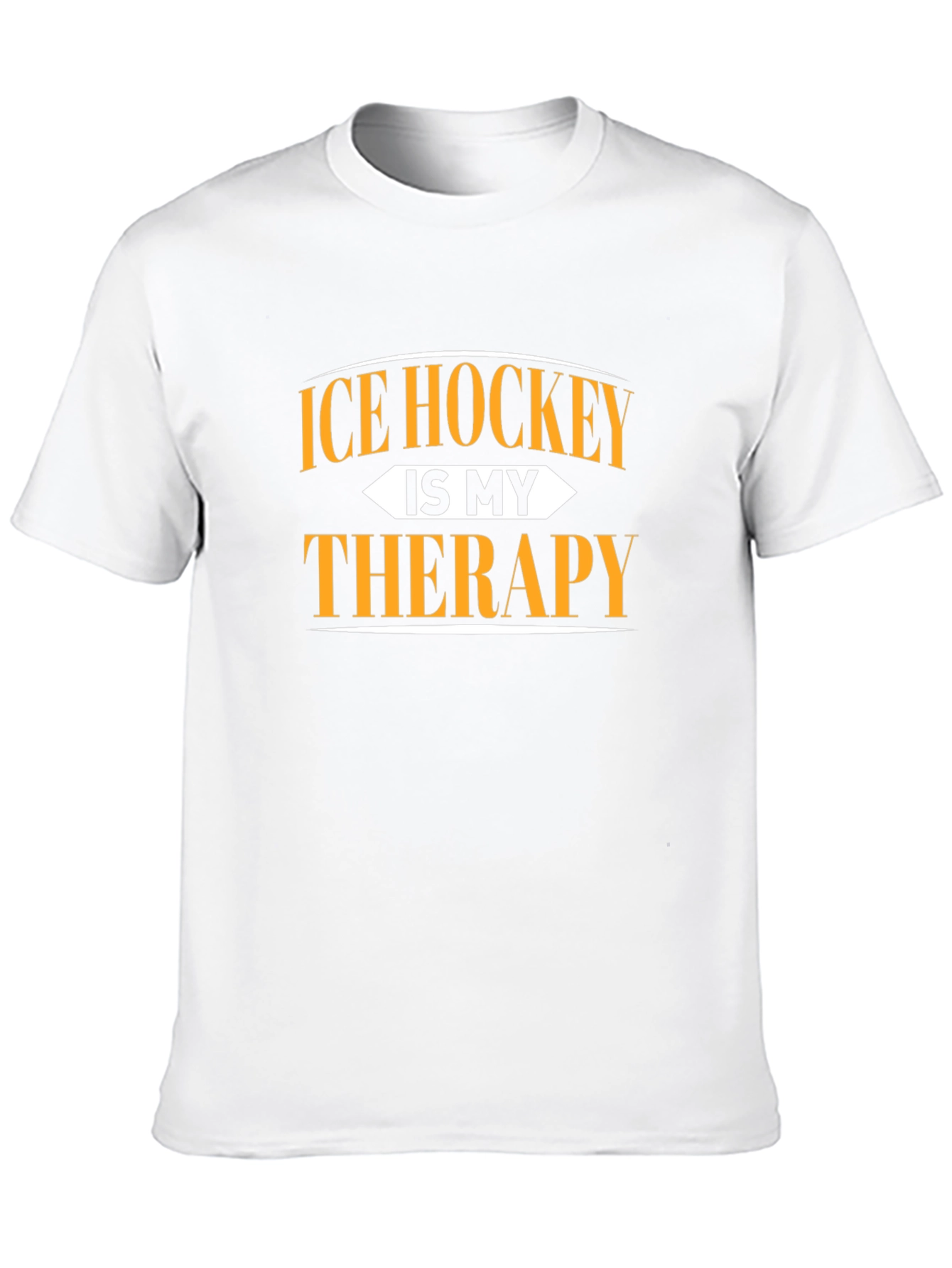 Ice Hockey is My Therapy Black Graphic Tee