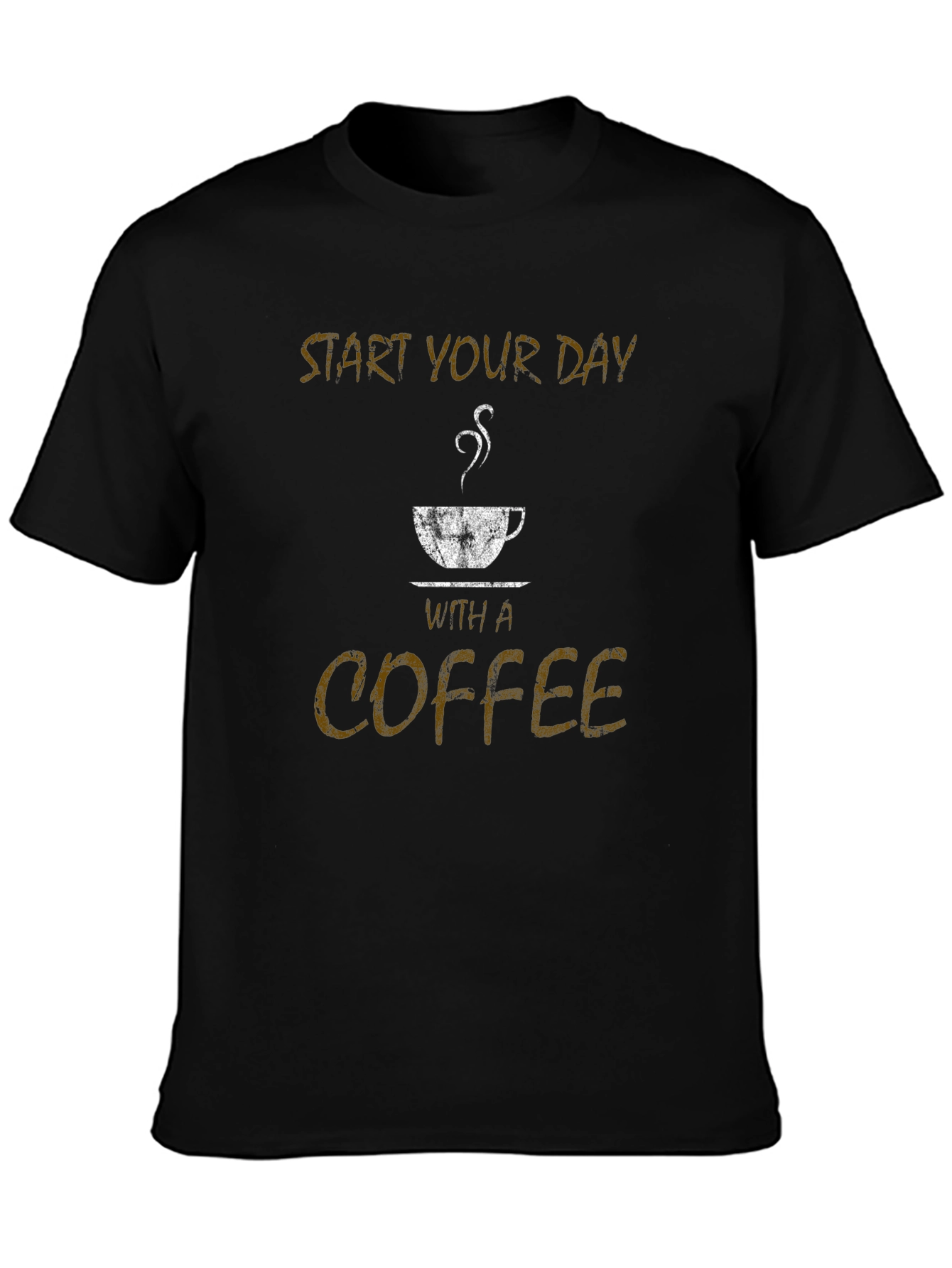Start Your Day With Coffee Black T-Shirt