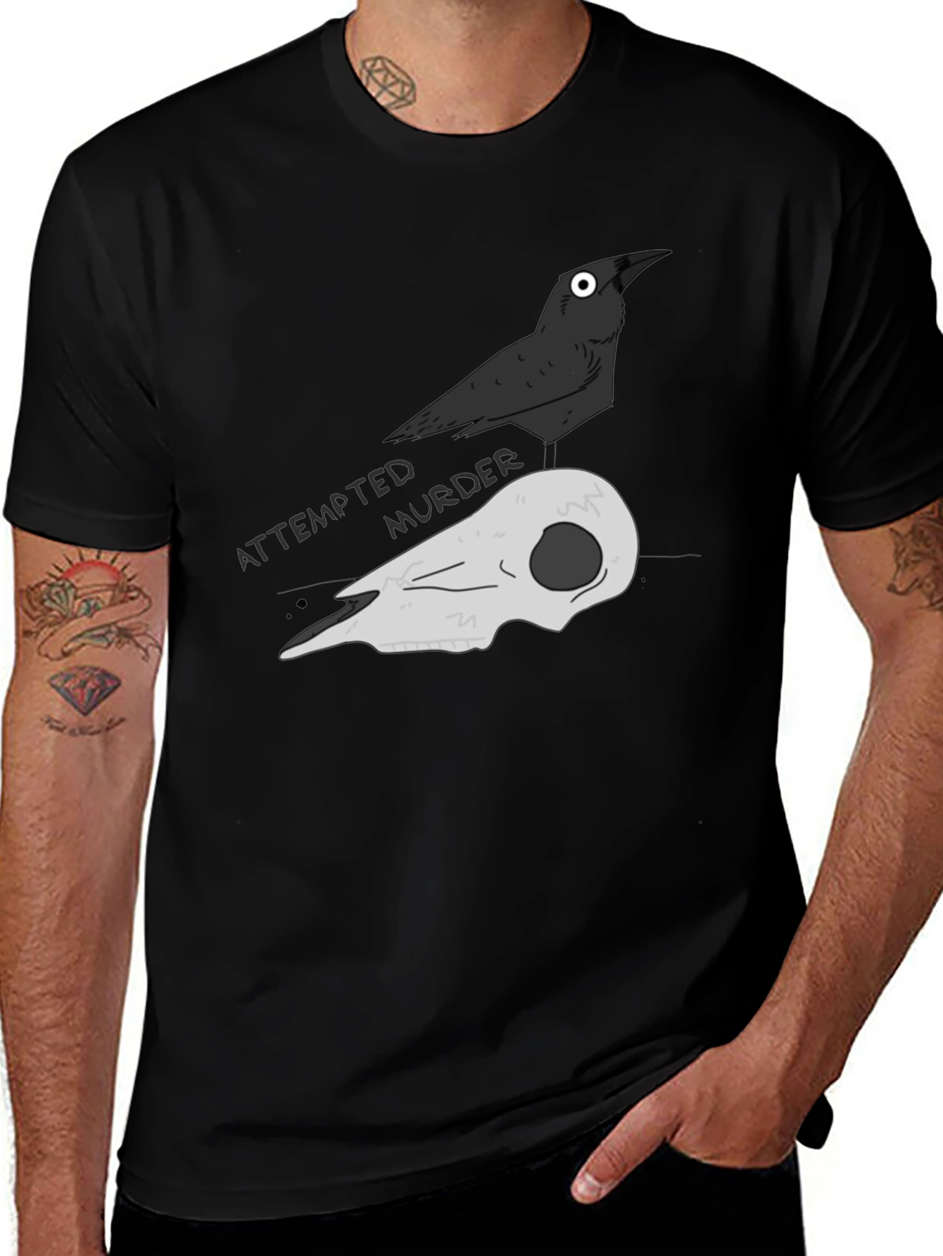Attempted Murder Crow Graphic Tee