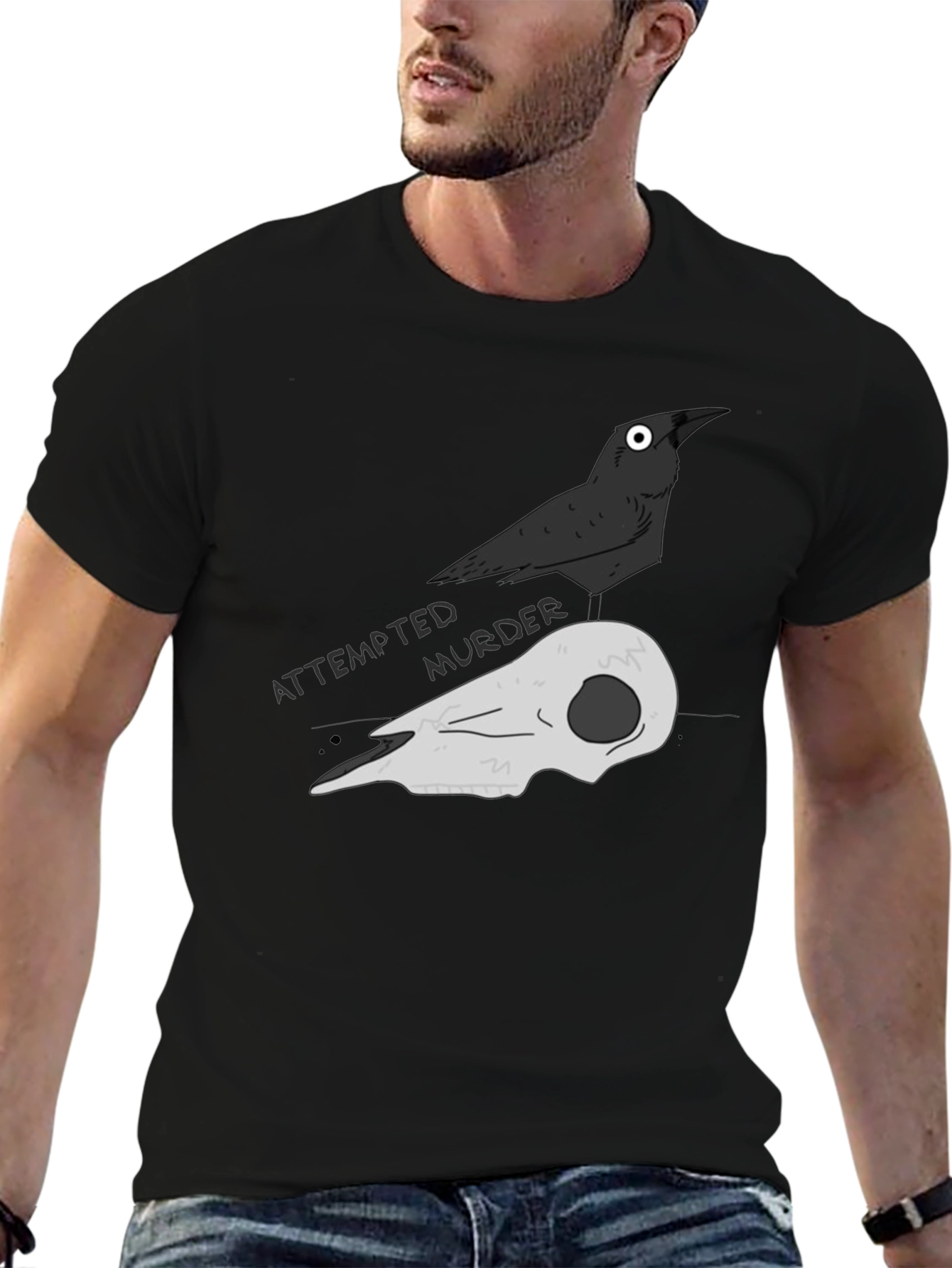 Attempted Murder Crow Graphic Tee
