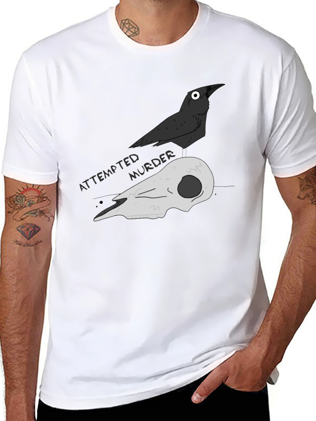 Attempted Murder Crow Graphic Tee