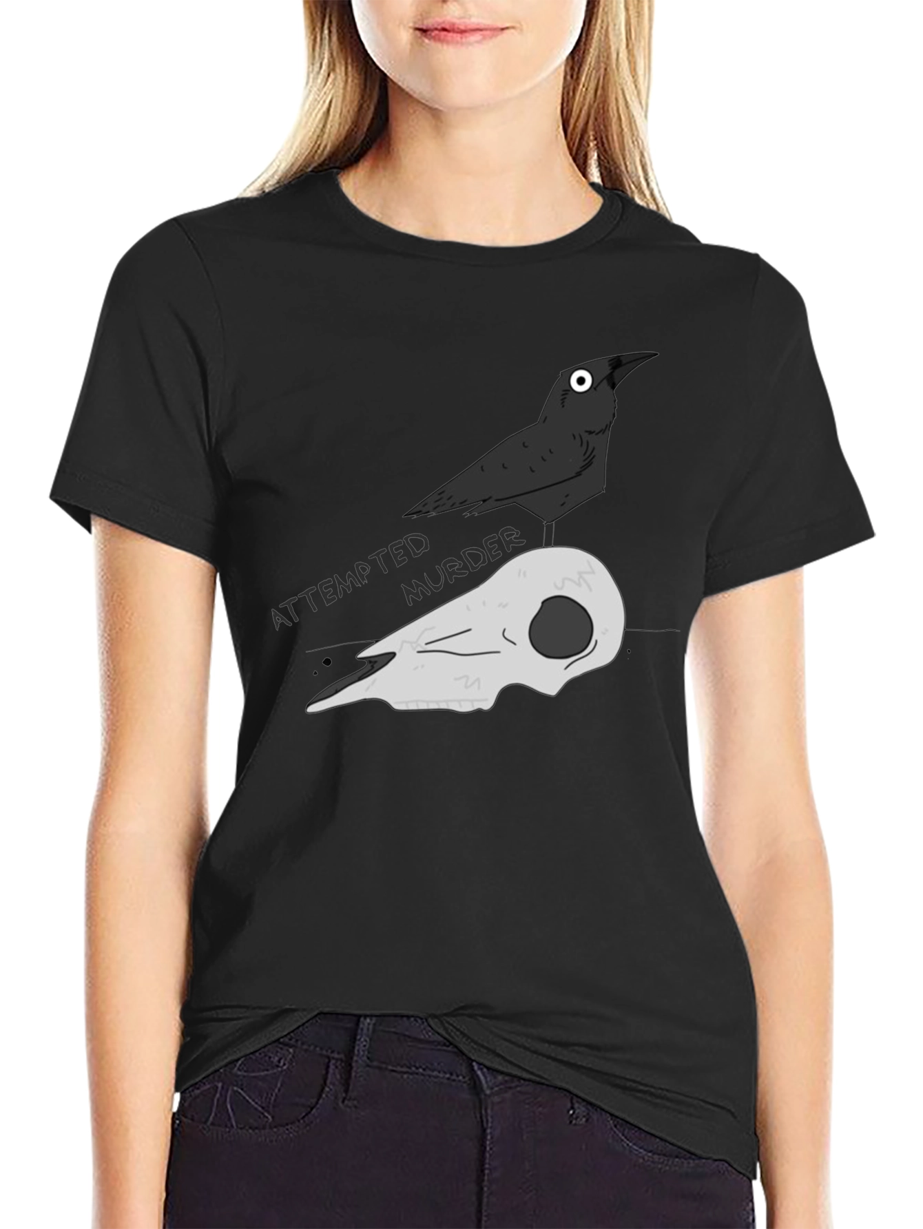Attempted Murder Crow Graphic Tee