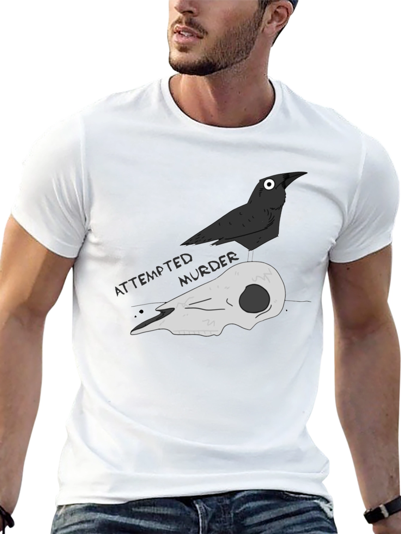 Attempted Murder Crow Graphic Tee