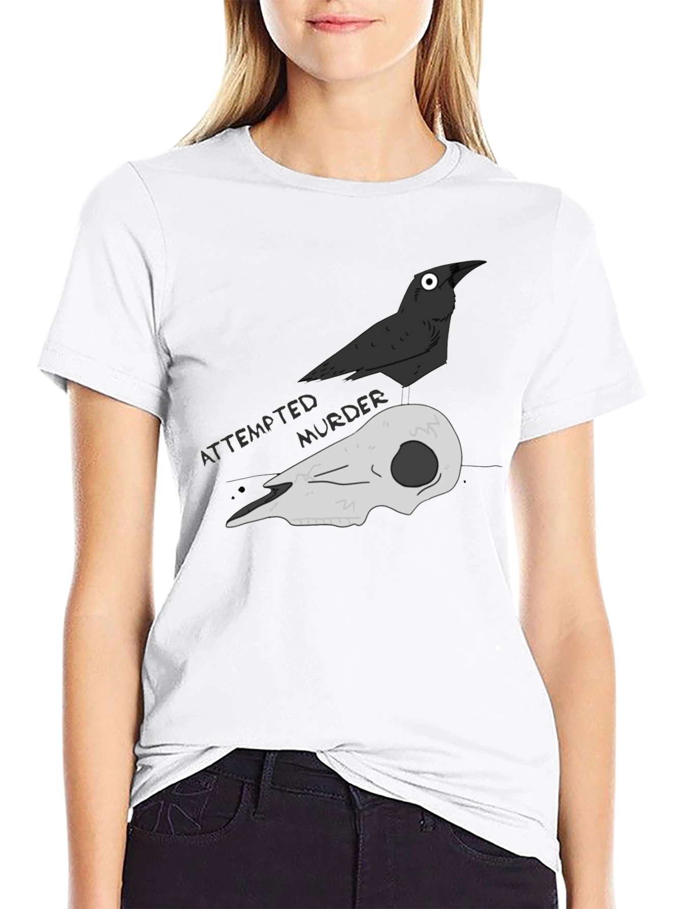 Attempted Murder Crow Graphic Tee
