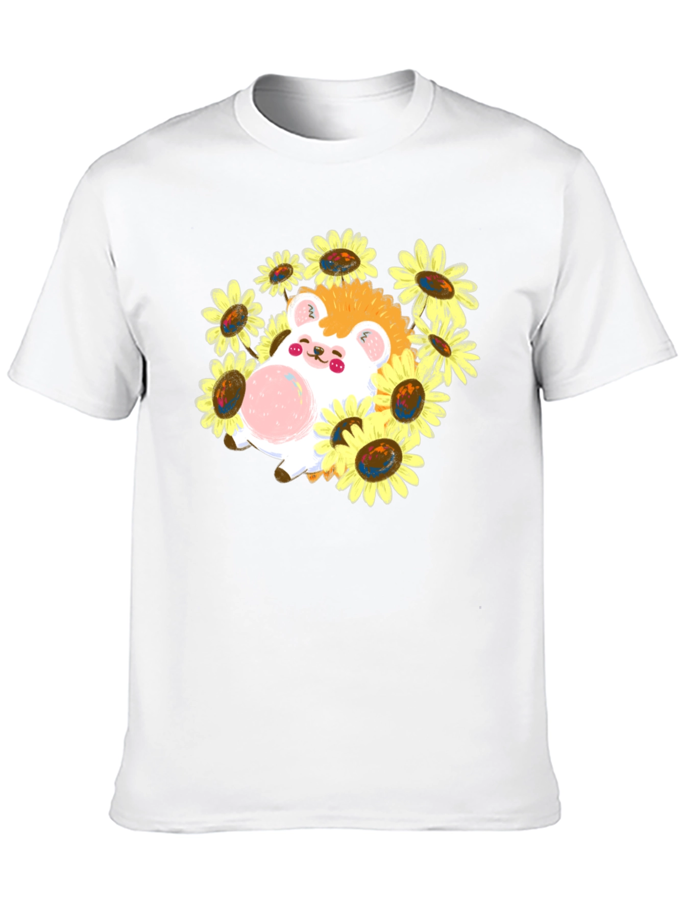 Cute Hedgehog Sunflower T-Shirt