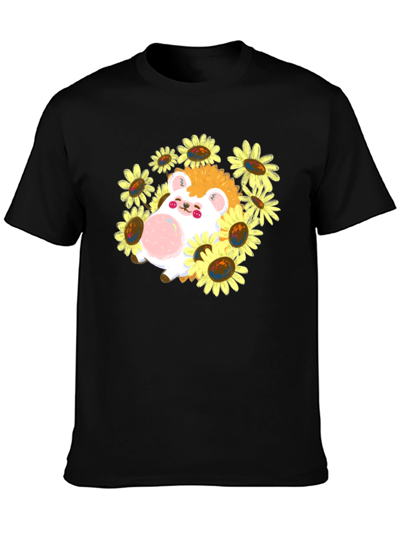 Cute Hedgehog Sunflower T-Shirt