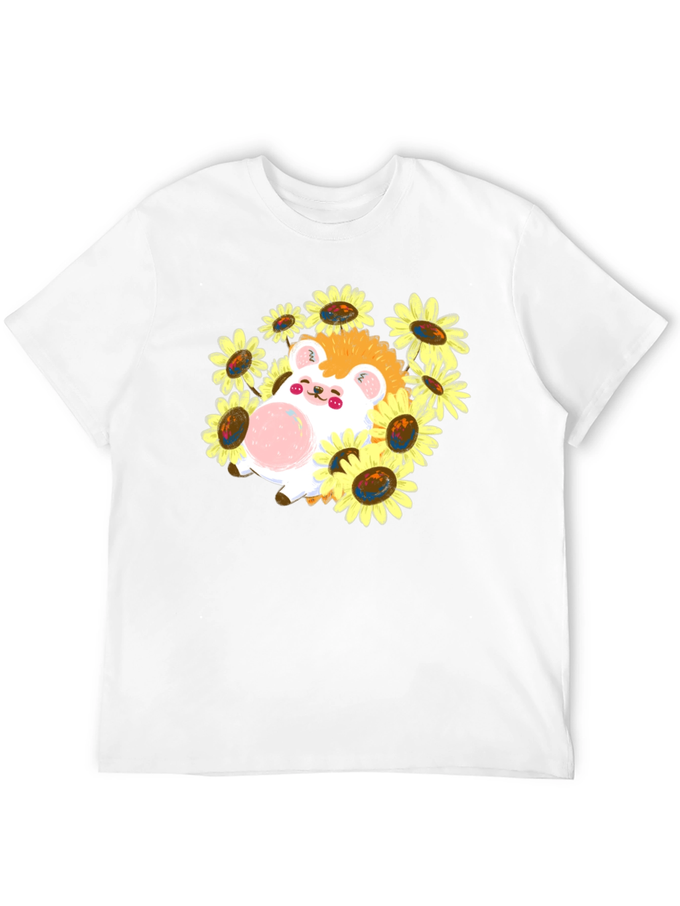 Cute Hedgehog Sunflower T-Shirt