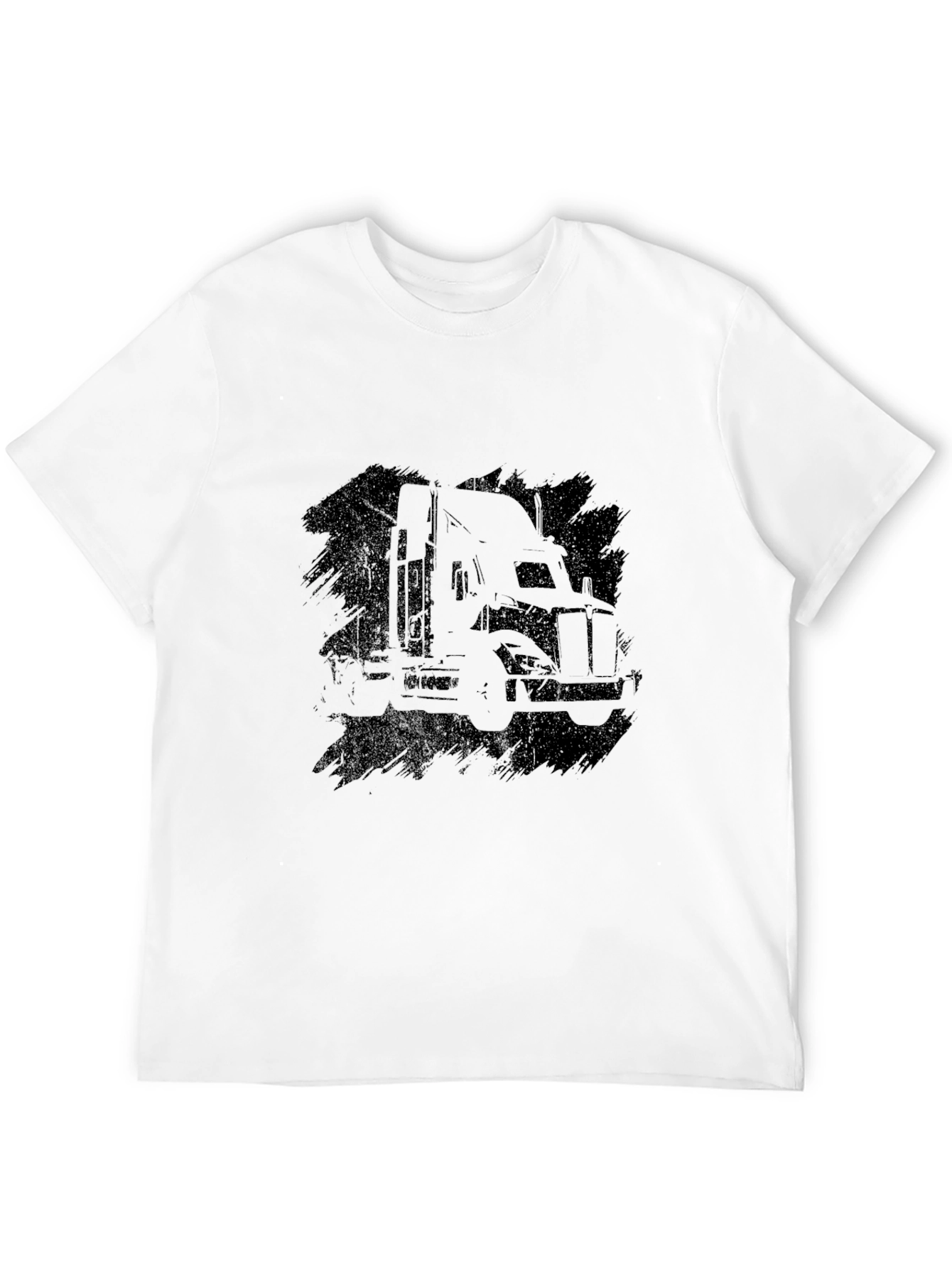 Truck Silhouette Black Graphic Tee