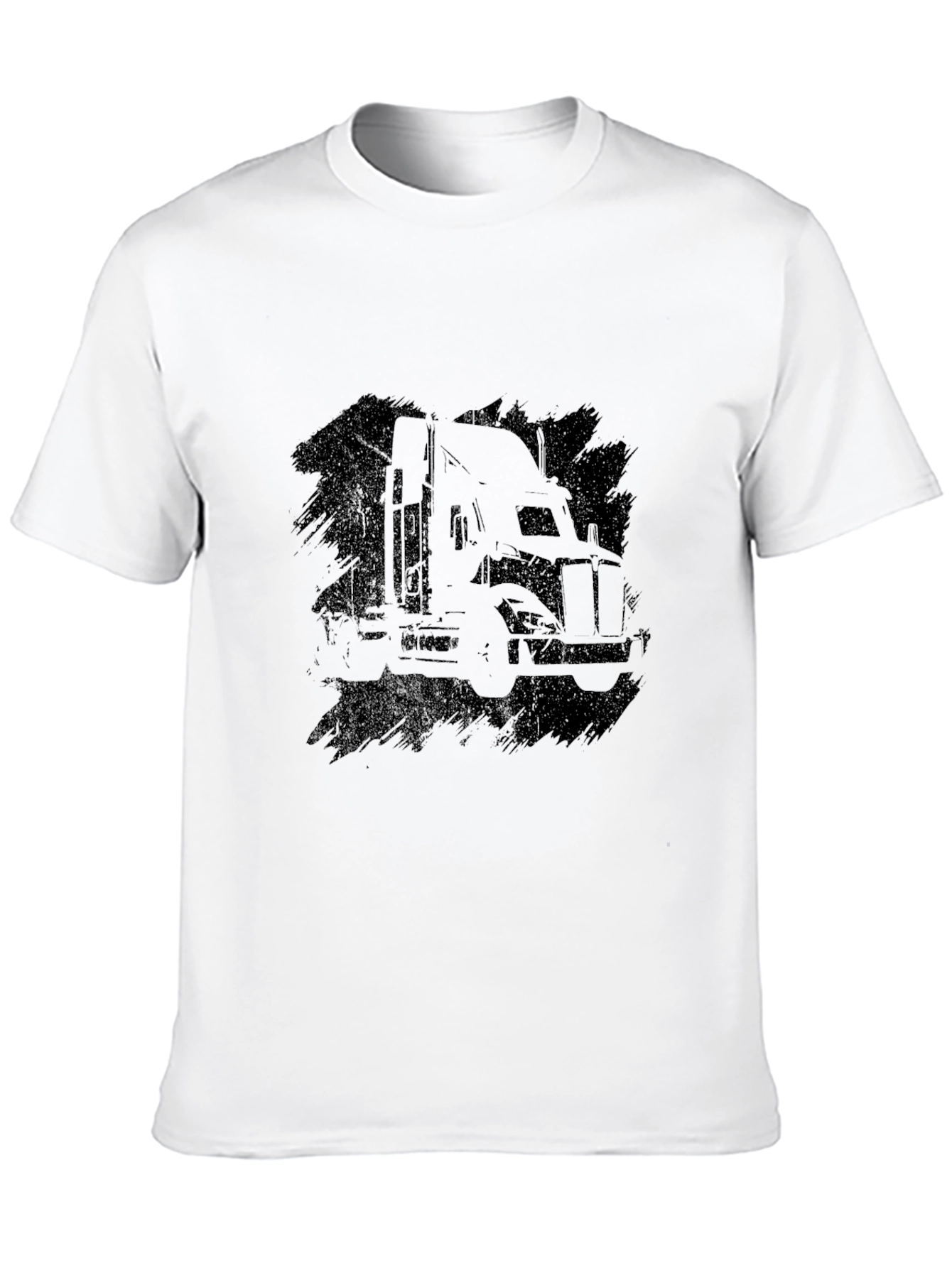 Truck Silhouette Black Graphic Tee