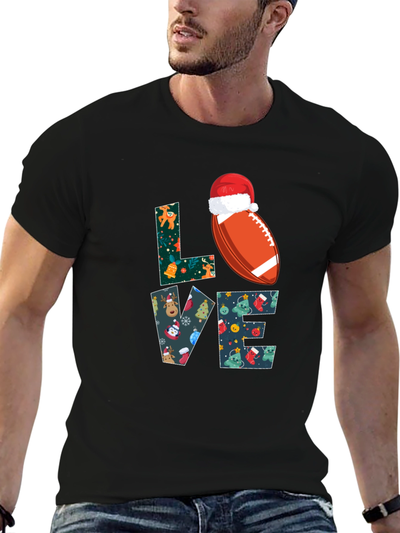 Festive Football Love Graphic Tee