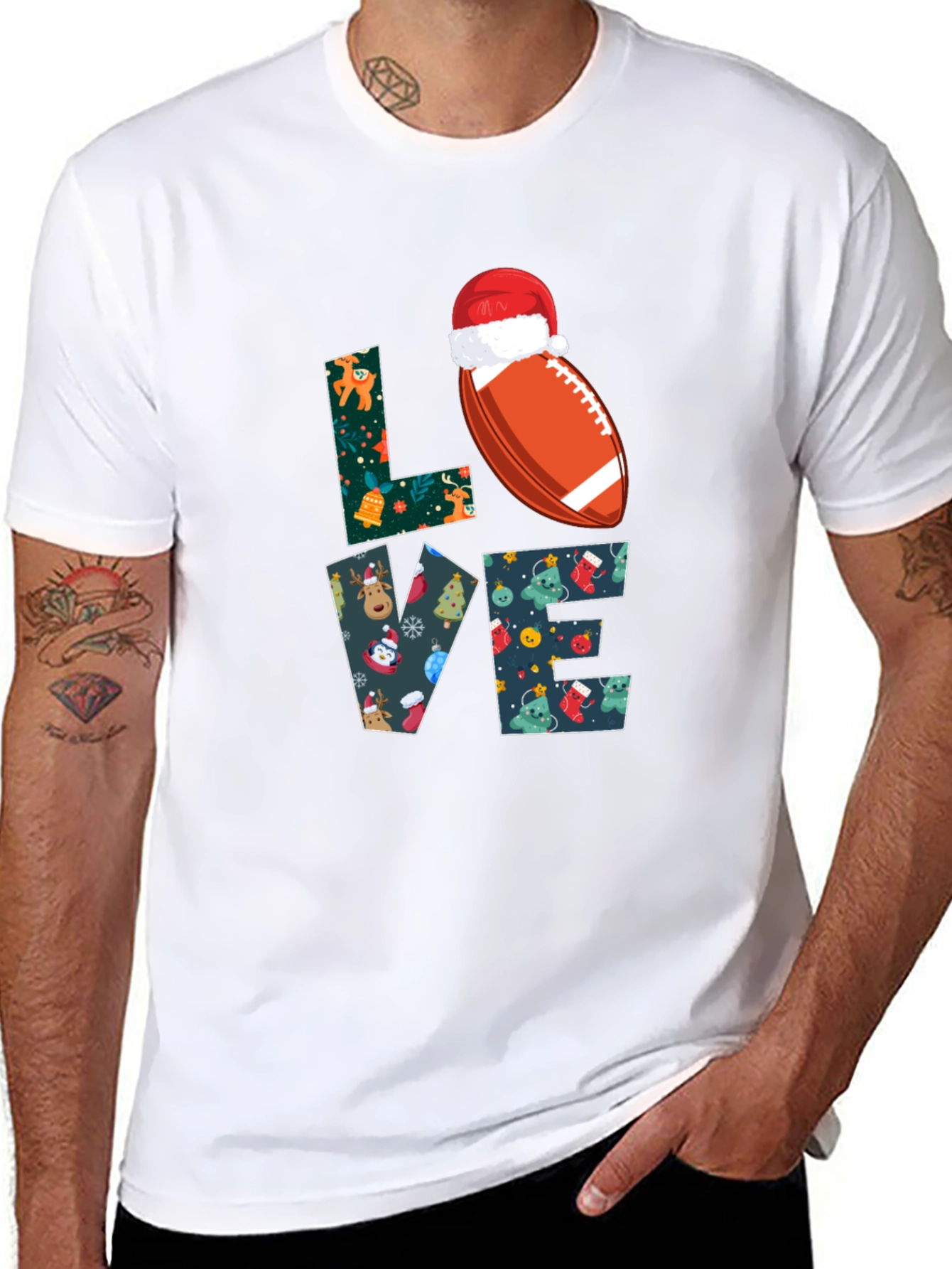 Festive Football Love Graphic Tee