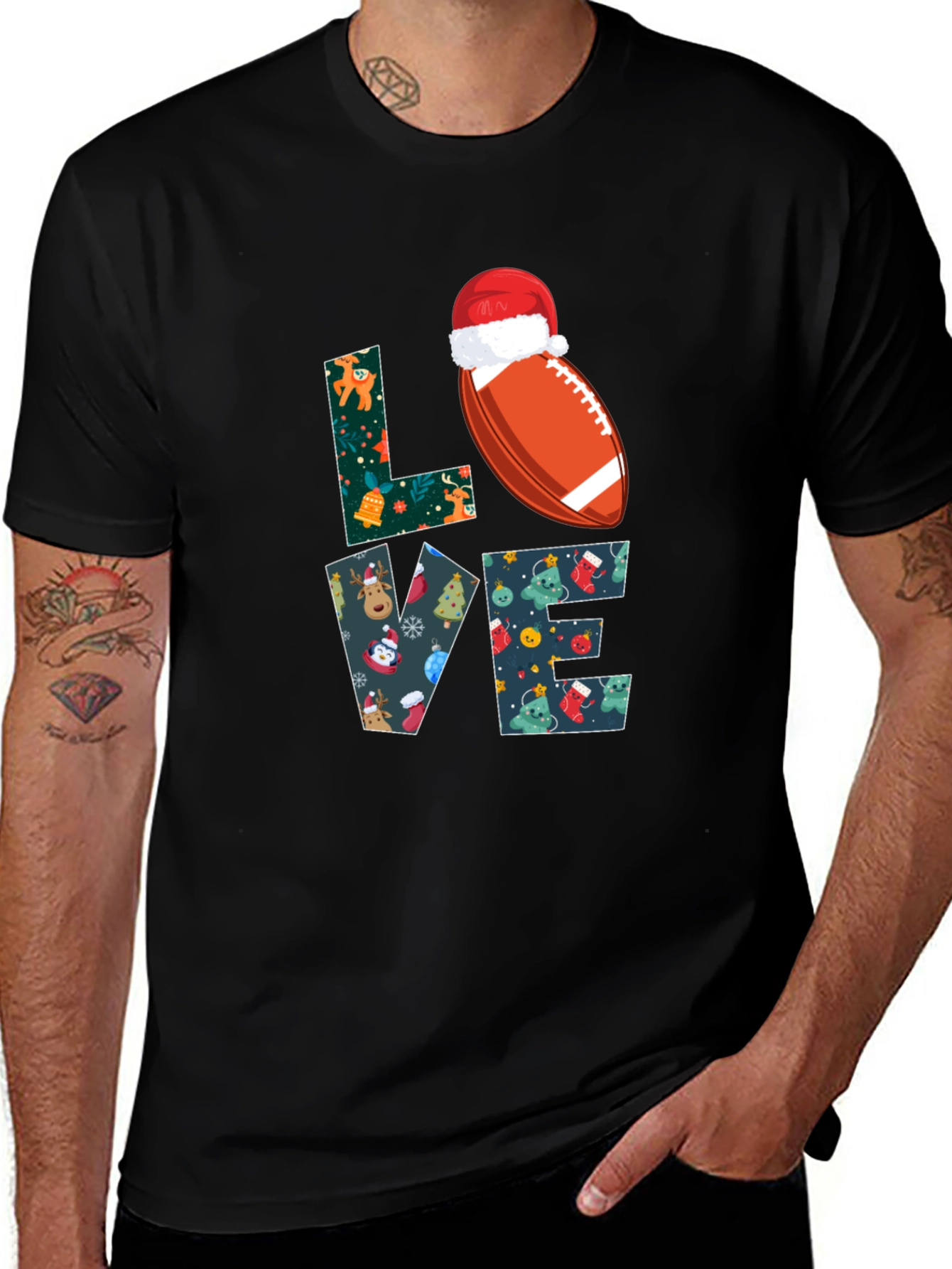 Festive Football Love Graphic Tee