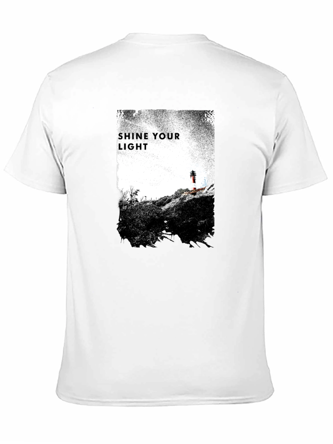 Shine Your Light Graphic Tee - Black Cotton T-Shirt