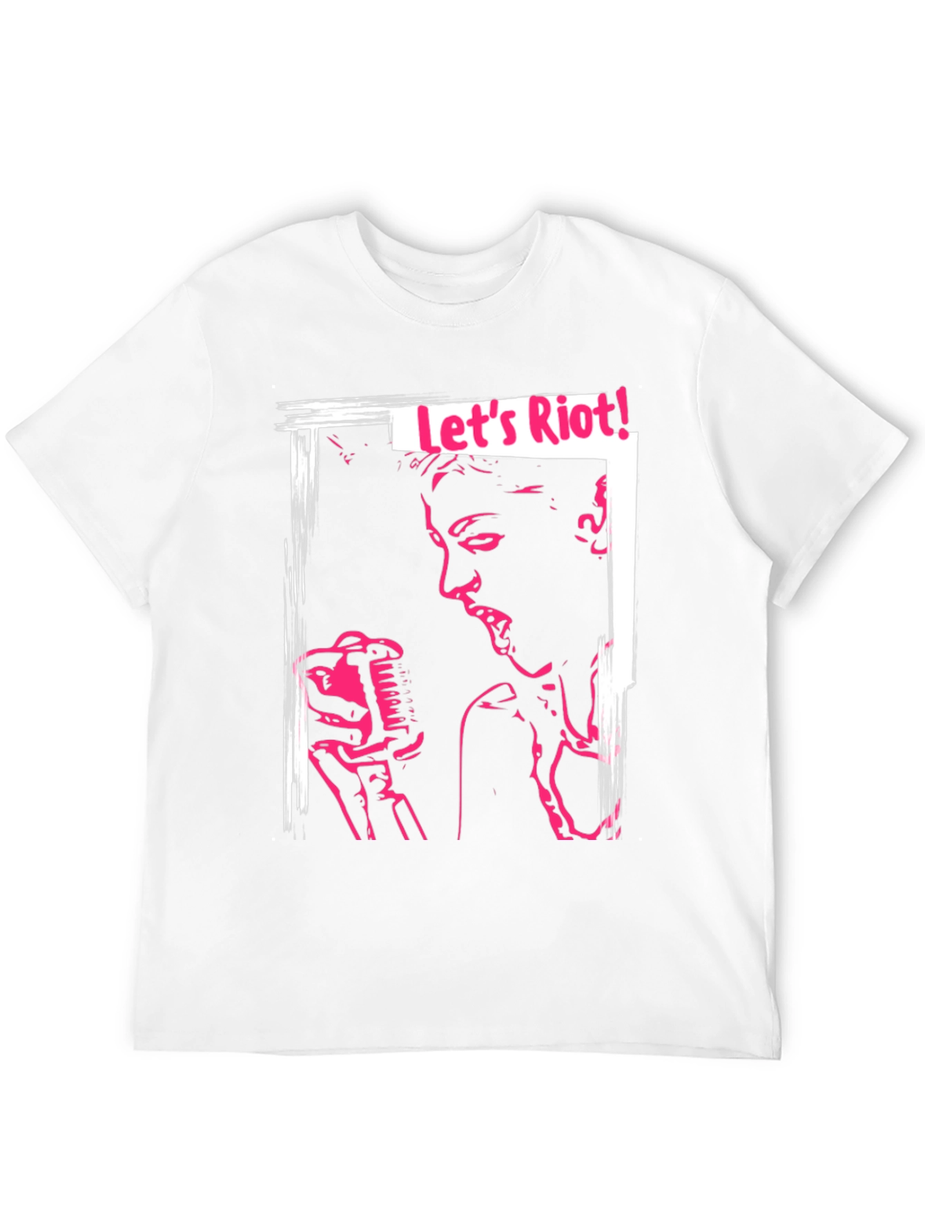 Lets Riot! Graphic Print Black Tee