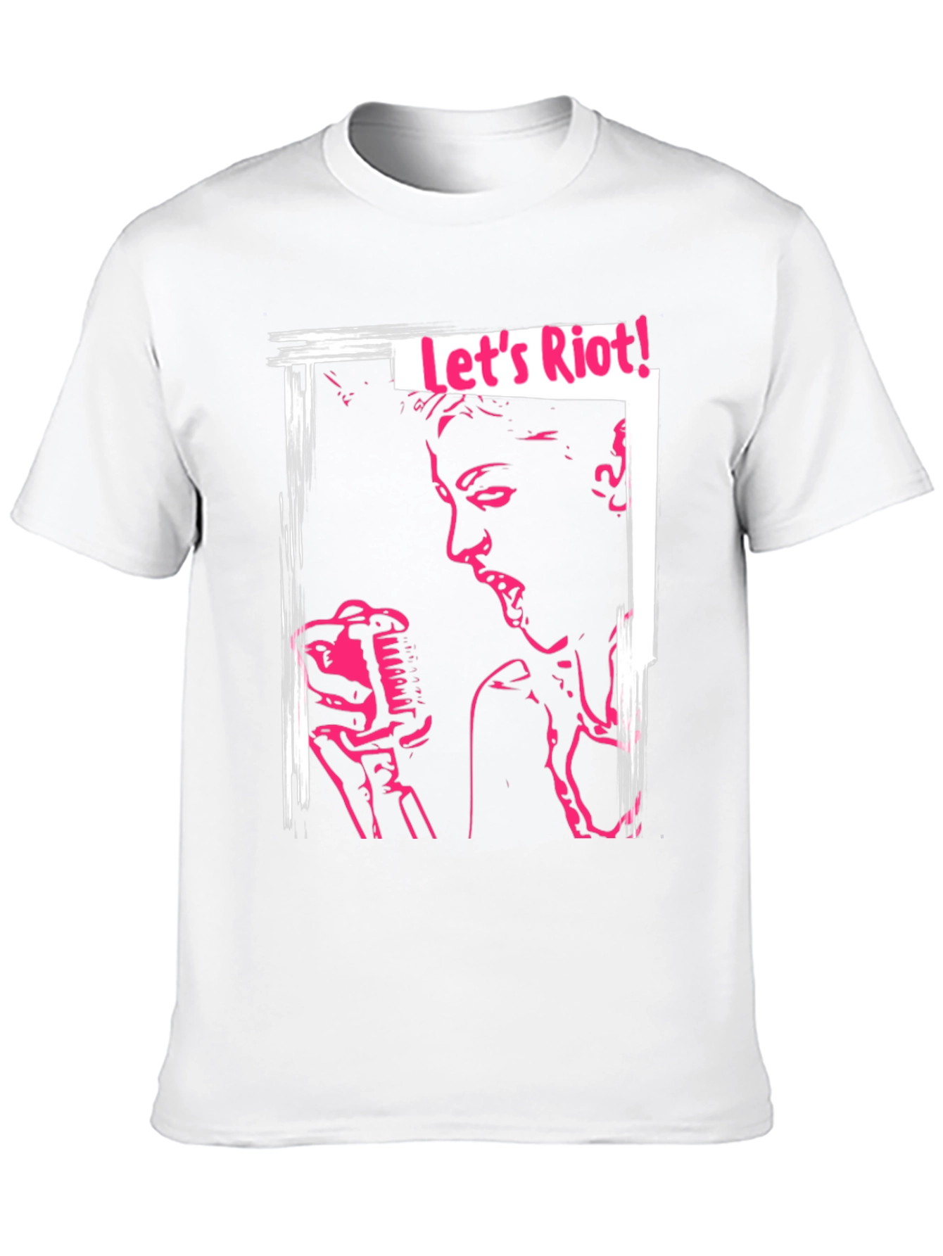 Lets Riot! Graphic Print Black Tee