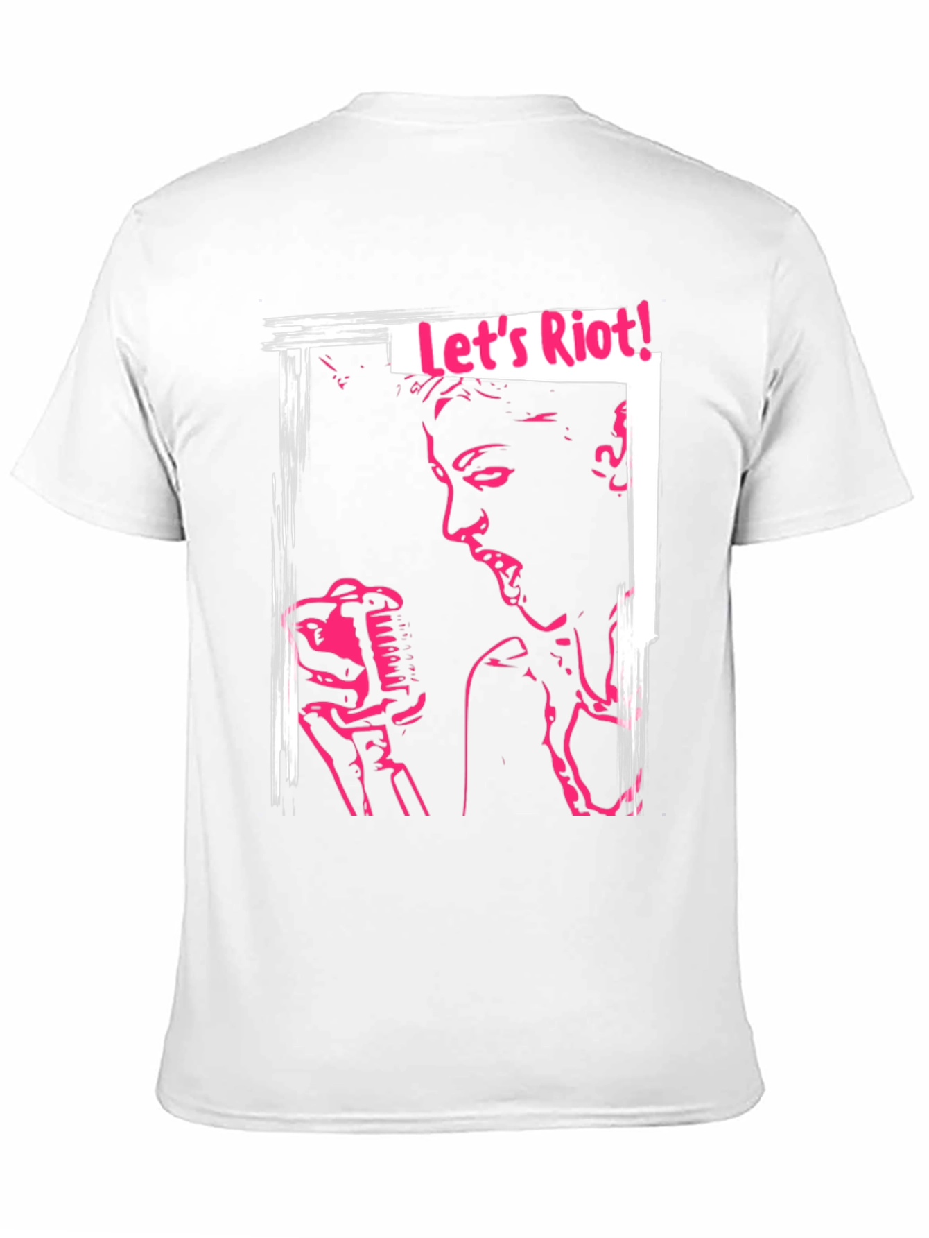 Lets Riot! Graphic Print Black Tee