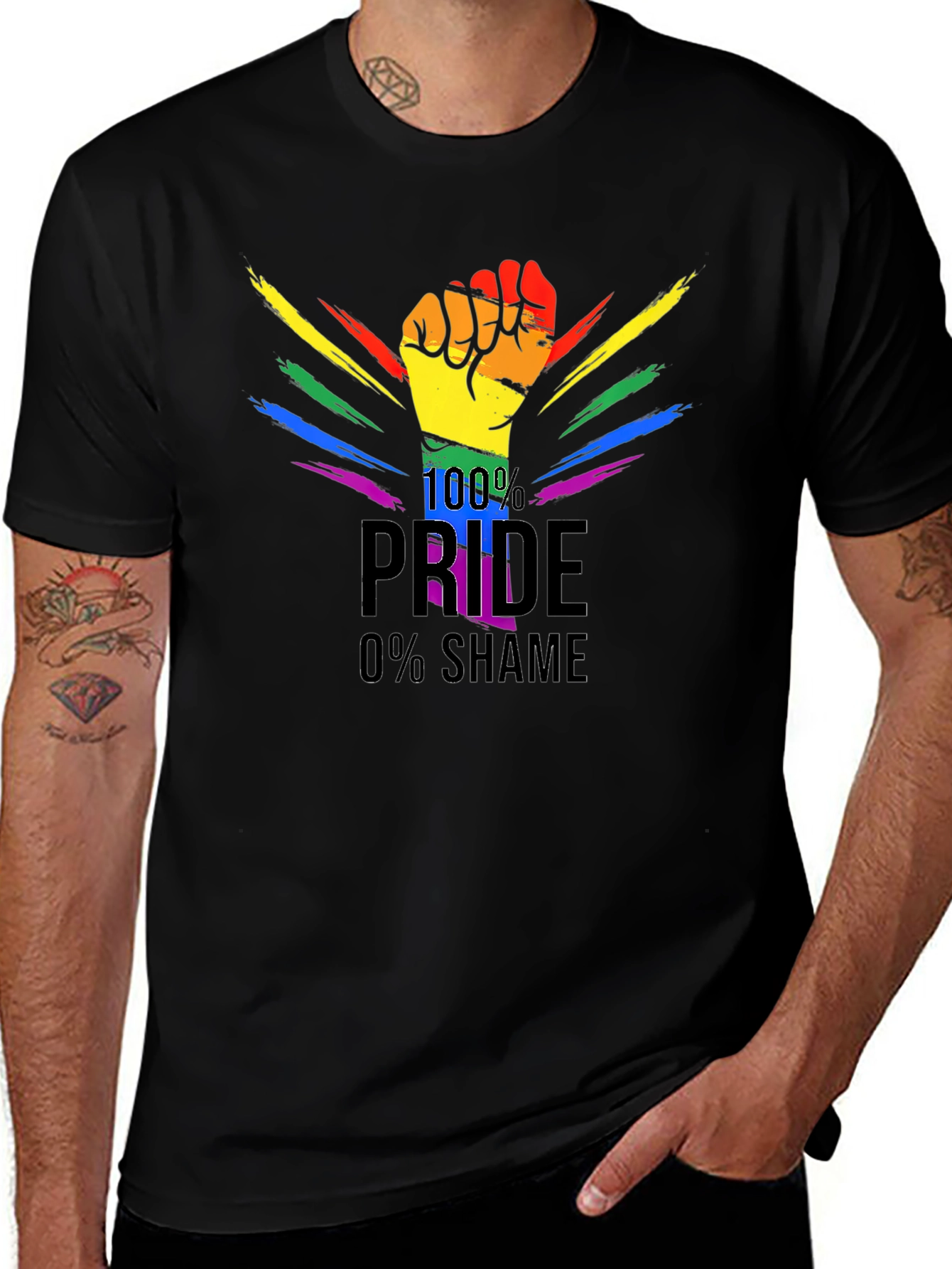 Pride T-Shirt - 100% Pride 0% Shame