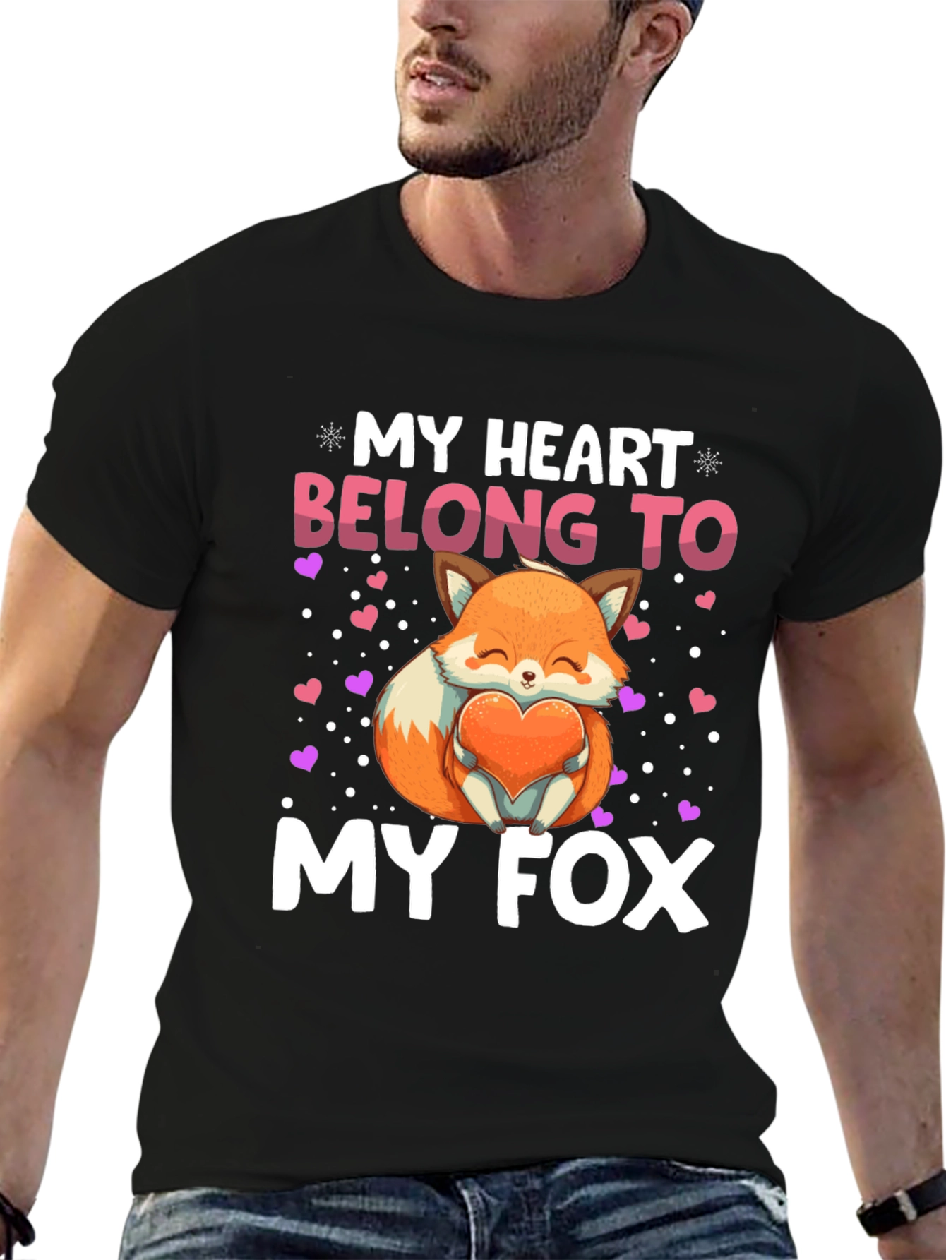 My Heart Belongs to My Fox Graphic Tee