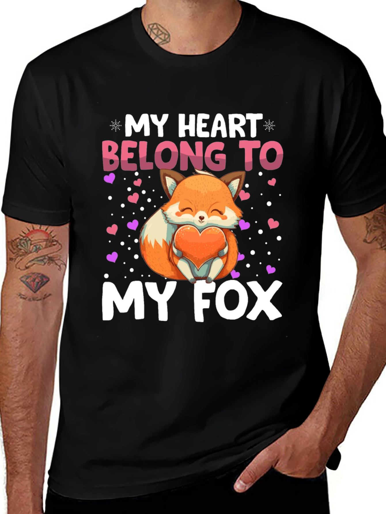 My Heart Belongs to My Fox Graphic Tee